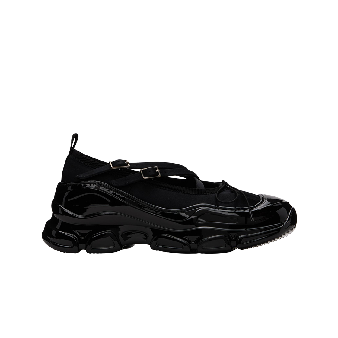 (W) 시몬 로샤 클래식 크로스 트래커 발레리나 블랙((W) Simone Rocha Classic Cross Tracker Ballerina Black)
