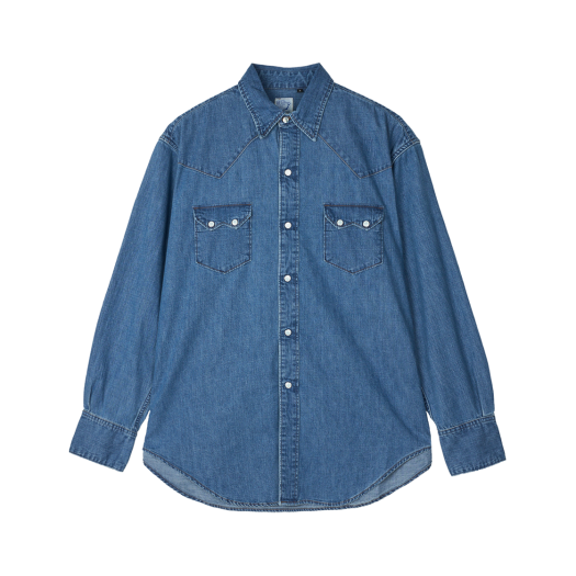 KM5BSHDOS02BL Orslow Denim Western Shirt Denim Used - 25SS