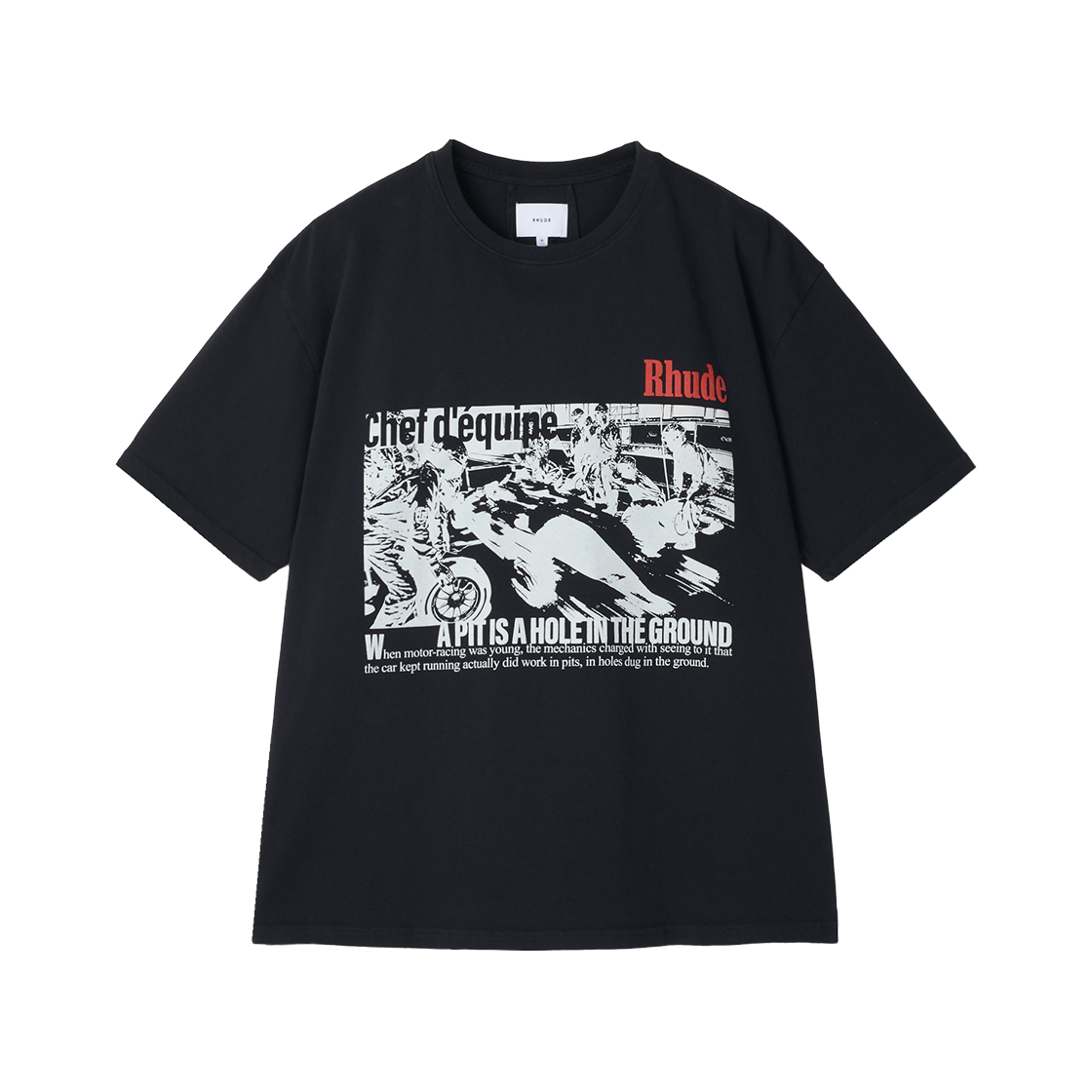 KM5BTSSRD19BK Rhude Champions Du Monde Tee Vintage Black - 25SS