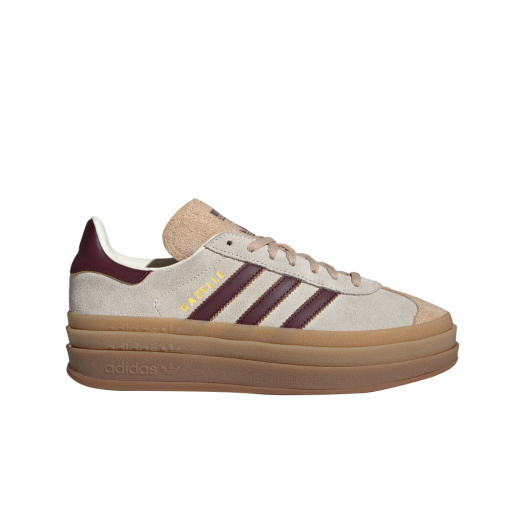 (W) Adidas Gazelle Bold Cream White Maroon
