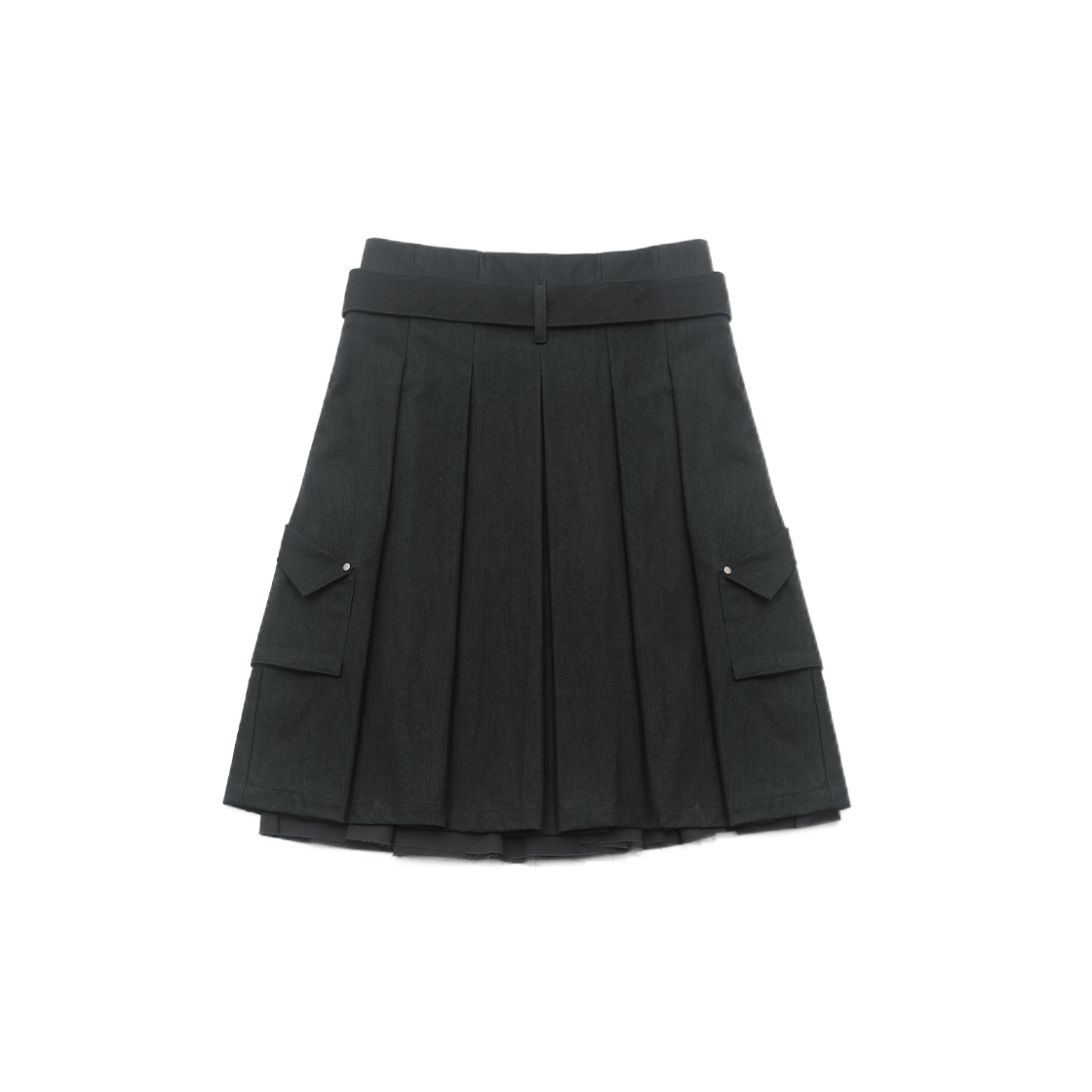 웻태그 슬랜티드 포켓 벨티드 플리츠 스커트(WET TAG Slanted Pocket Belted Pleats Skirt) - 2