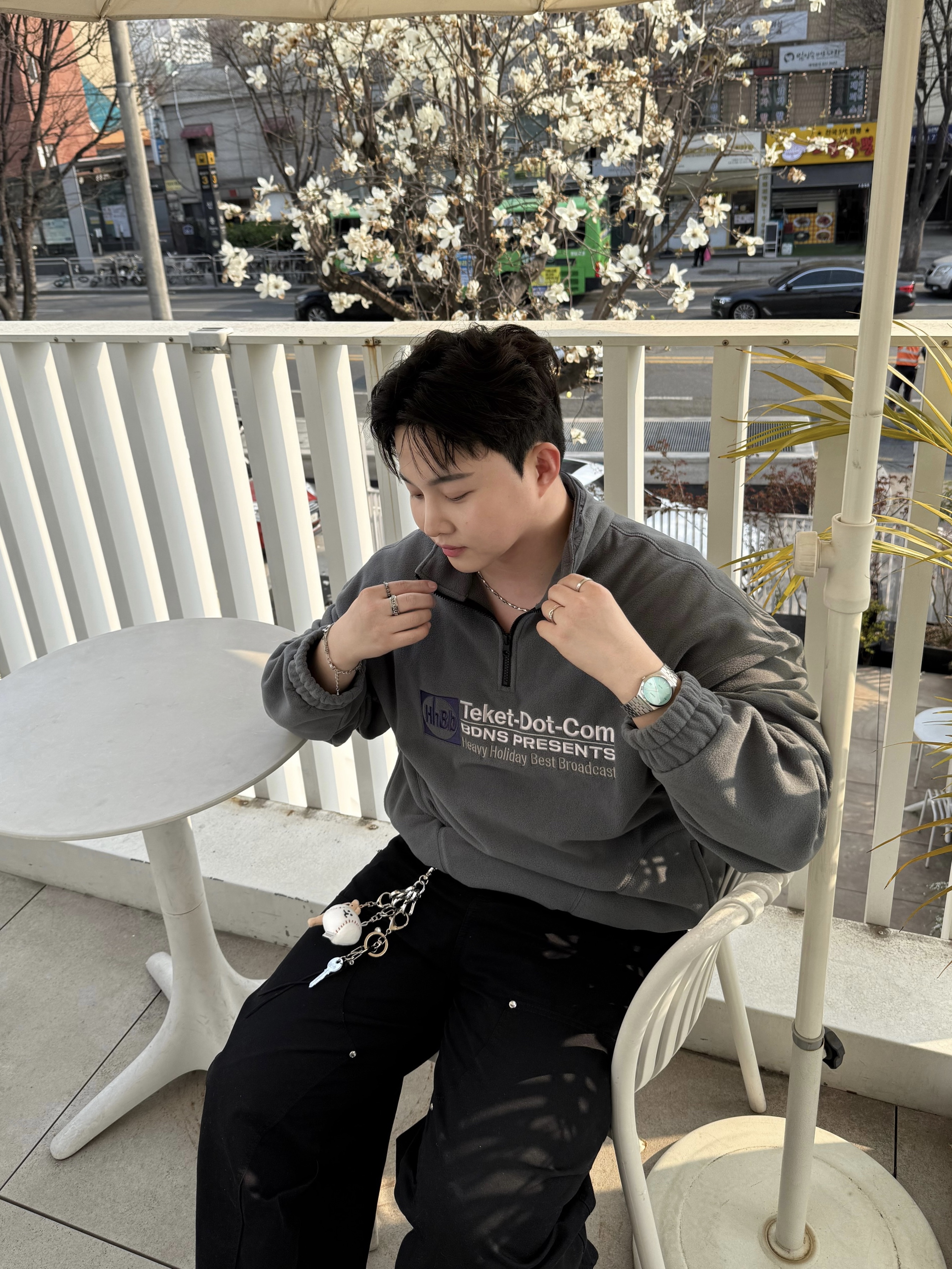 BDNS x Teket Heavy Holiday Fleece Pullover Gray, (W) Nike Air Force 1 '07 Cacao Wow 착용 스타일 - 6