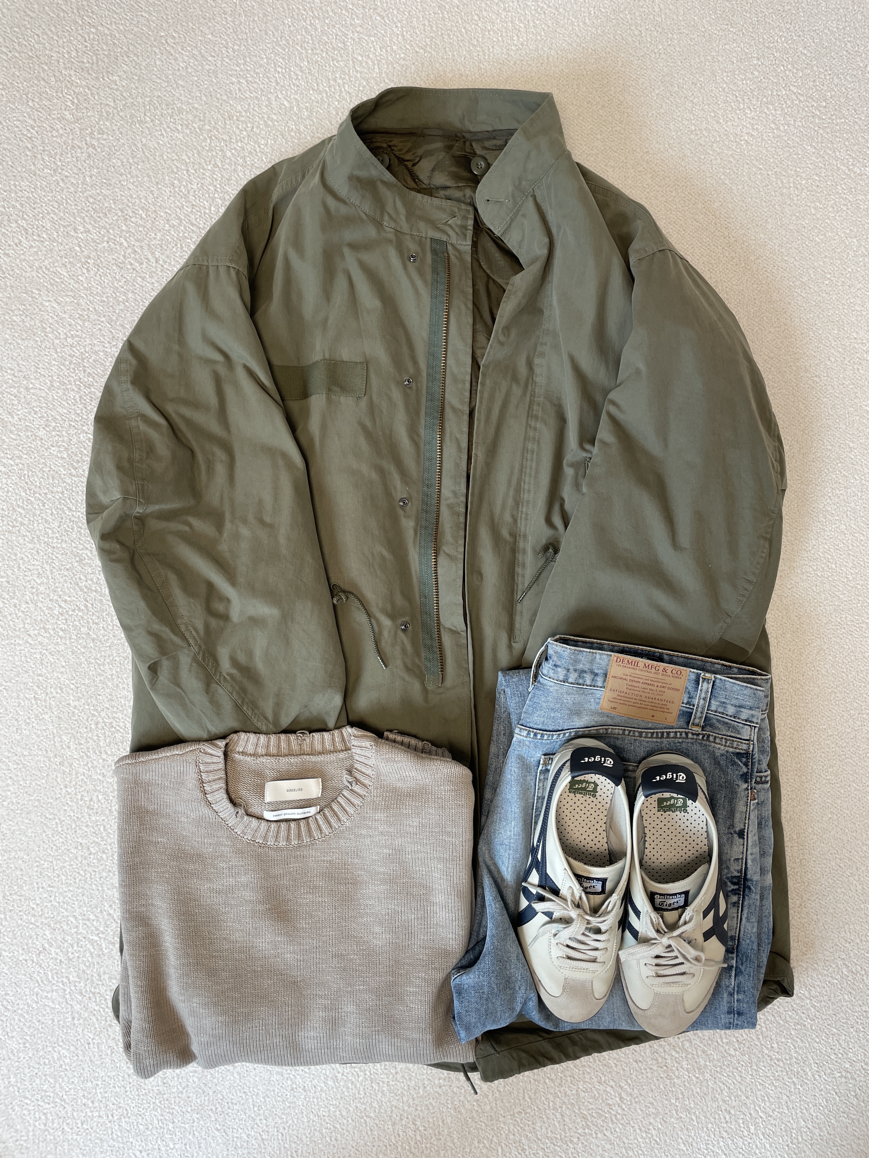 Onitsuka Tiger Mexico 66 Birch 착용 스타일 - 1