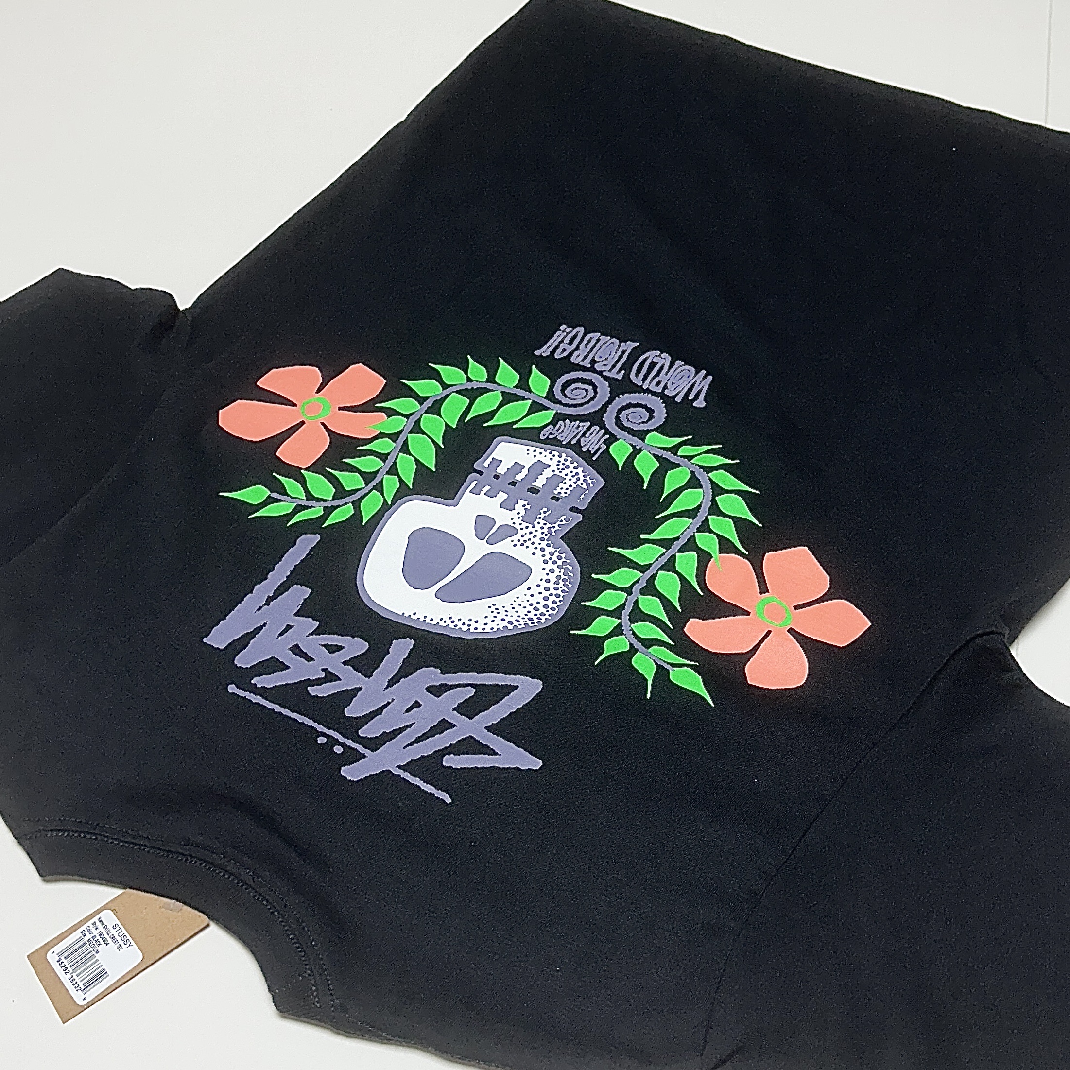 Stussy Skull Crest T-Shirt Black 착용 스타일 - 1