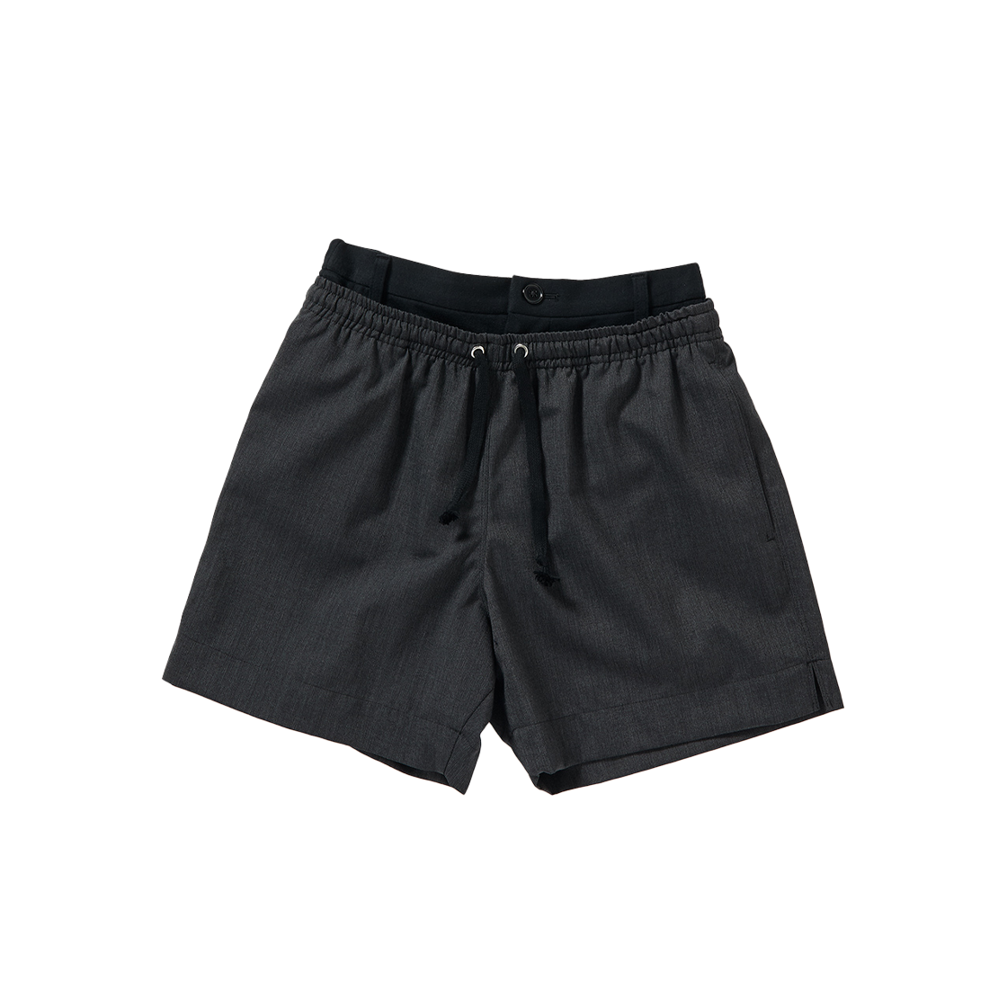 퍼버즈 우먼 레이어드 웨이스트 쇼츠 그레이 - 25SS(Perverze Women Layered Waist Shorts Gray - 25SS)