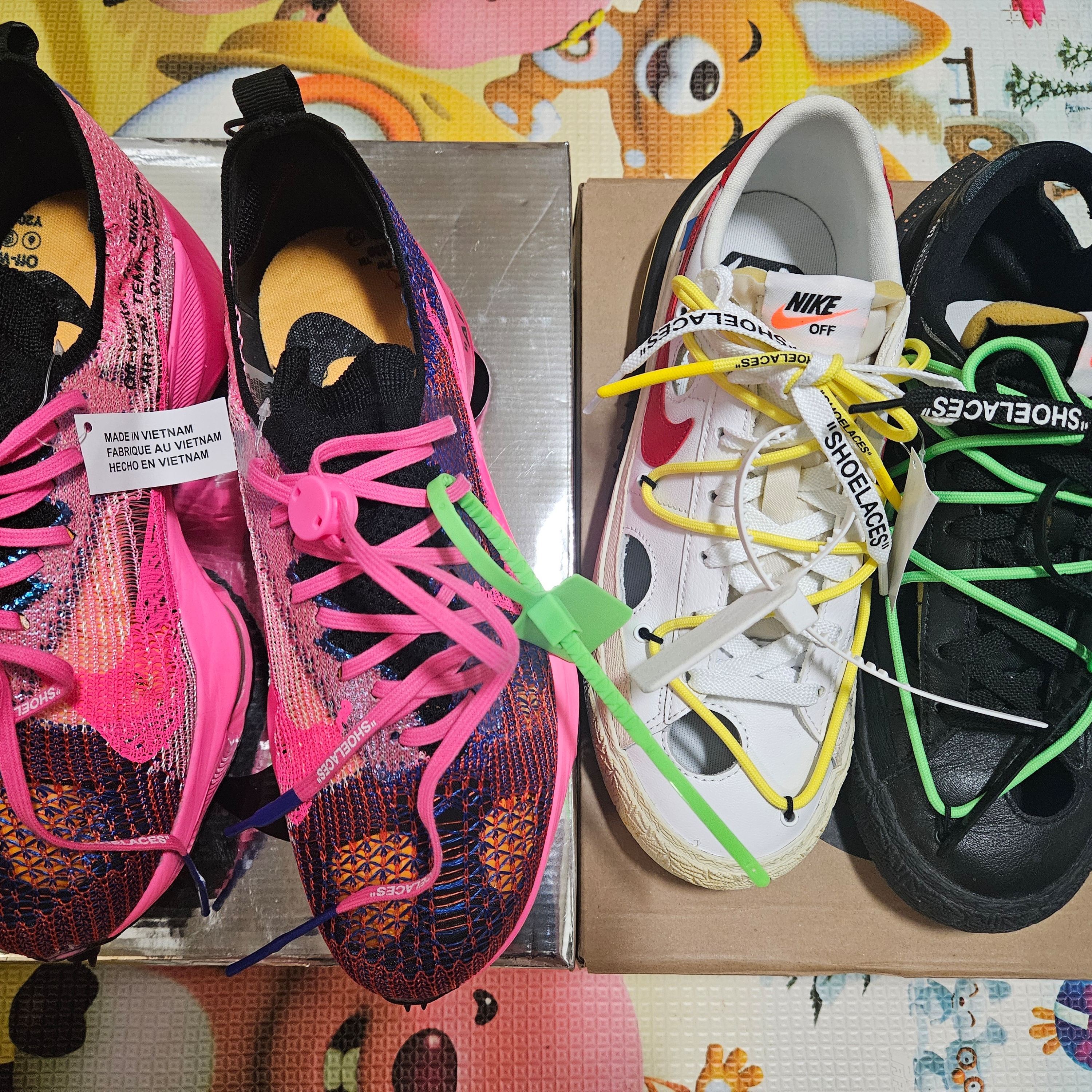 Nike x Off-White Air Zoom Tempo Next% Pink Glow 착용 스타일