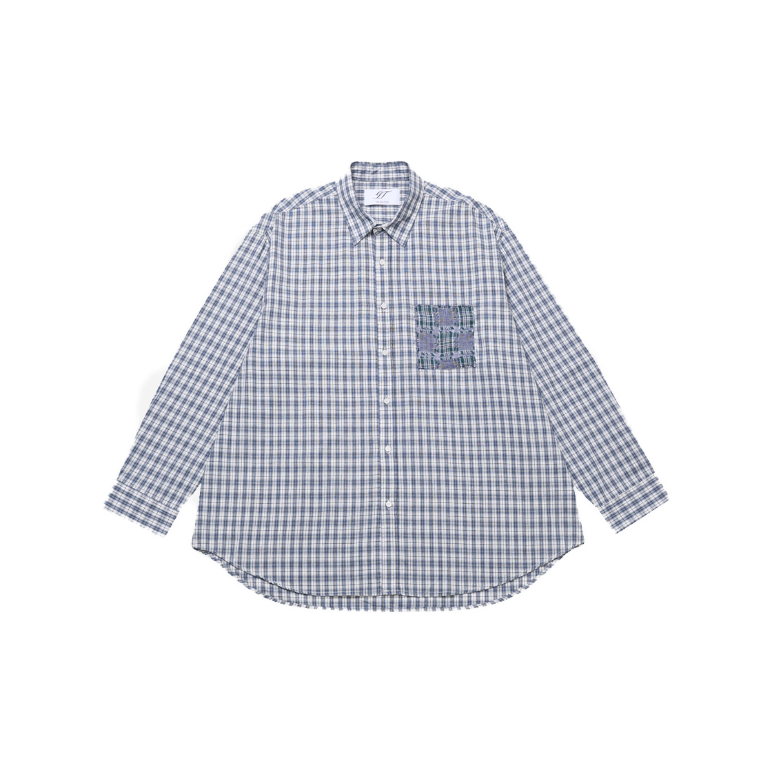 GT25SS02 BL The Greatest Pocket Detail Check Shirt Blue