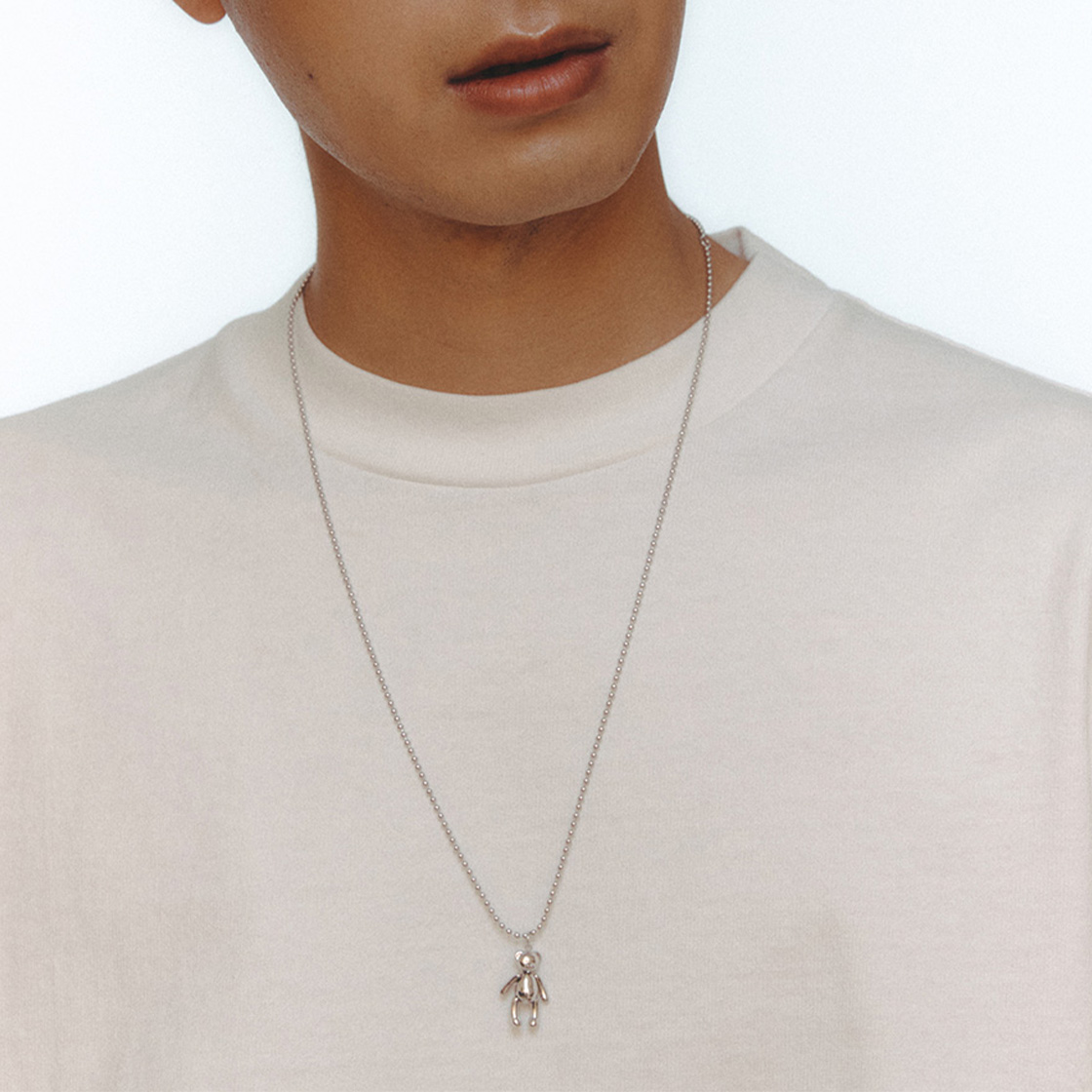 넘버링 #5841 테디 베어 네크리스 실버(NUMBERING #5841 Teddy Bear Necklace Silver) - 2