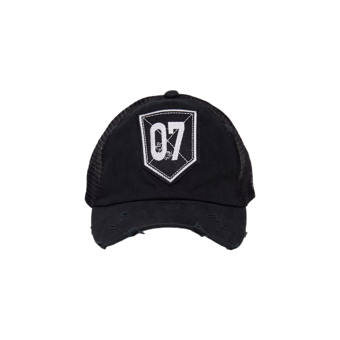 GT25SS19 BK The Greatest Mesh Distressed Ballcap Black