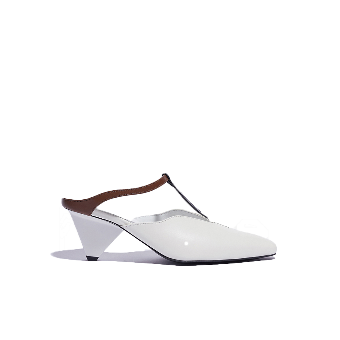 유지 티산 뮬 6cm 소가죽 화이트(YUJI Tisane Mule 6cm Cowskin White)