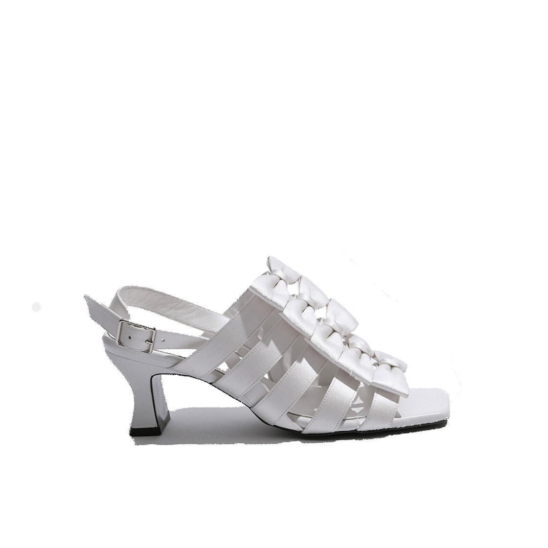 유지 리본 슬링백 6cm 슈즈 화이트(YUJI Ribbon Slingback 6cm Shoes White)