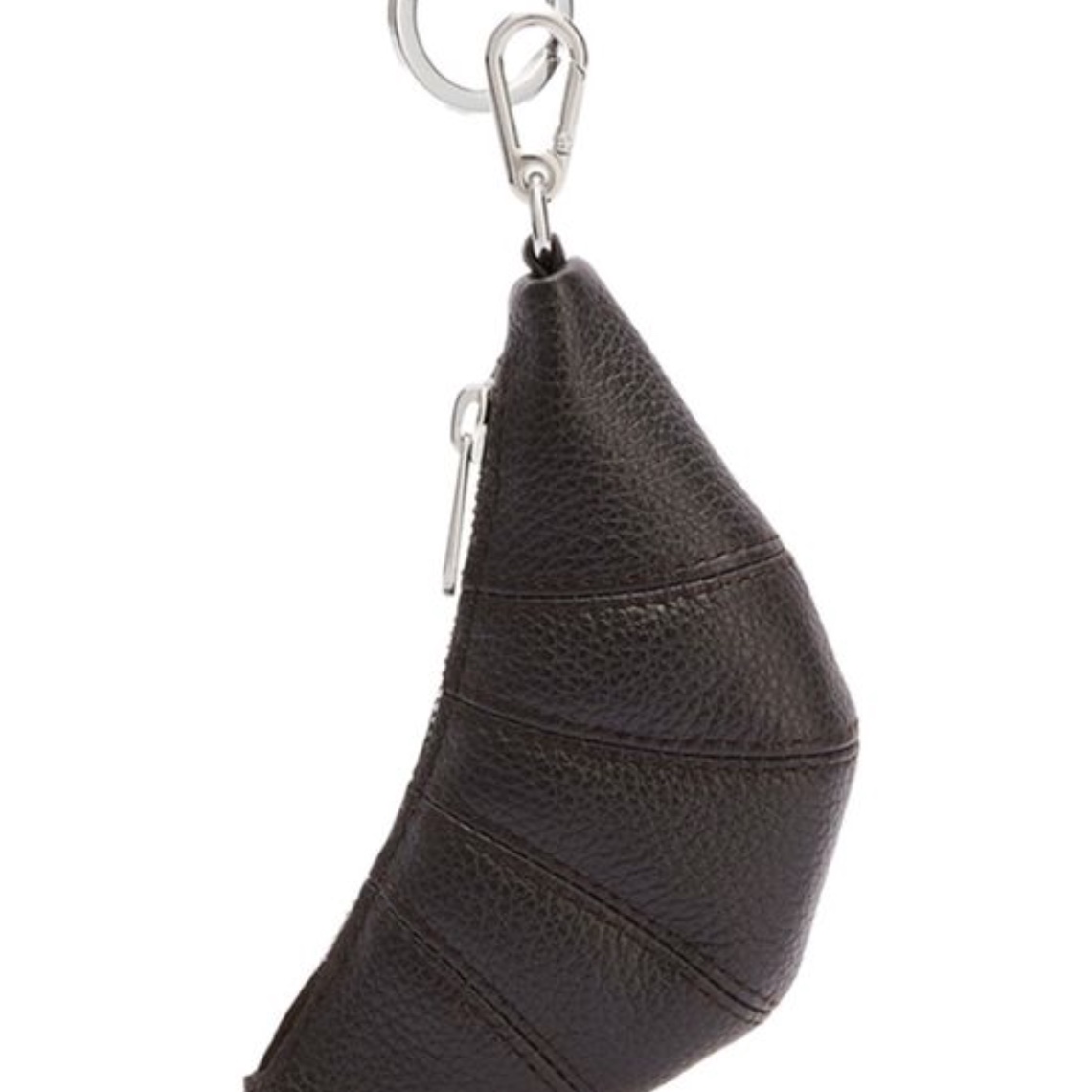 Lemaire Soft Grained Leather Mini Croissant Key Holder Dark Chocolate 착용 스타일 - 2