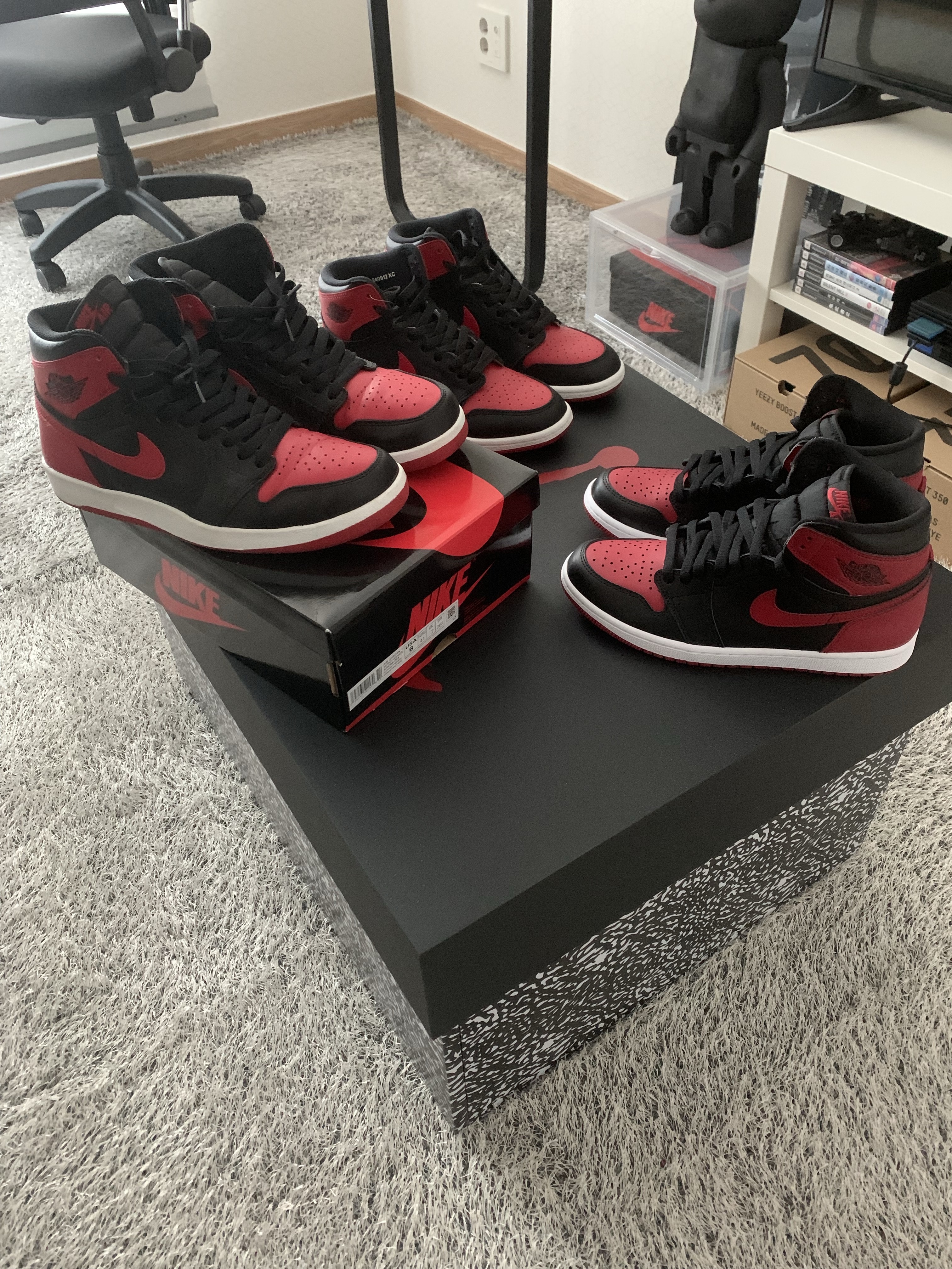 Jordan 1 Retro High OG Patent Bred, Jordan 1 High 85 Bred 착용 스타일 - 2
