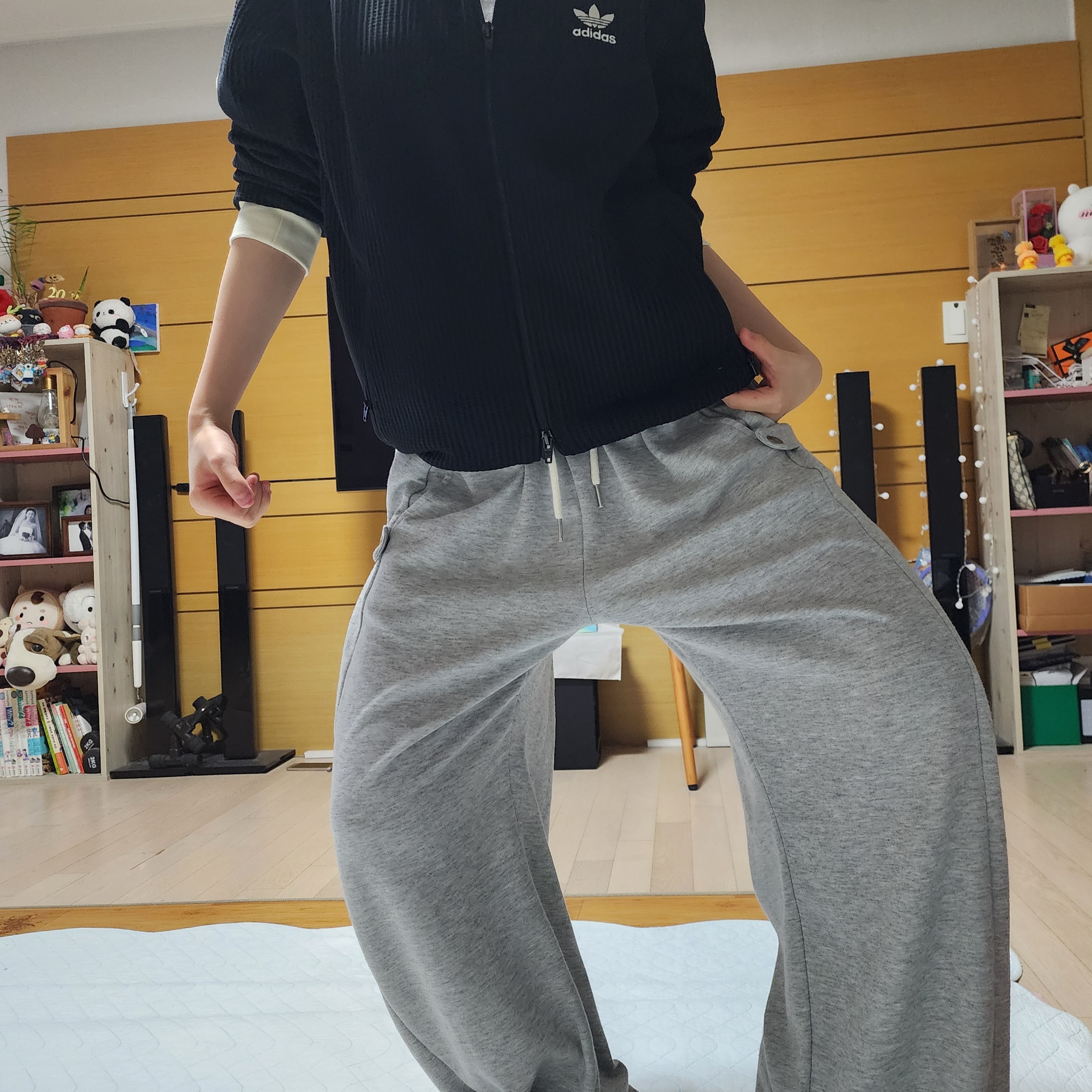Adidas Waffle Beckenbauer Track Top Black - KR Sizing 착용 스타일 - 2