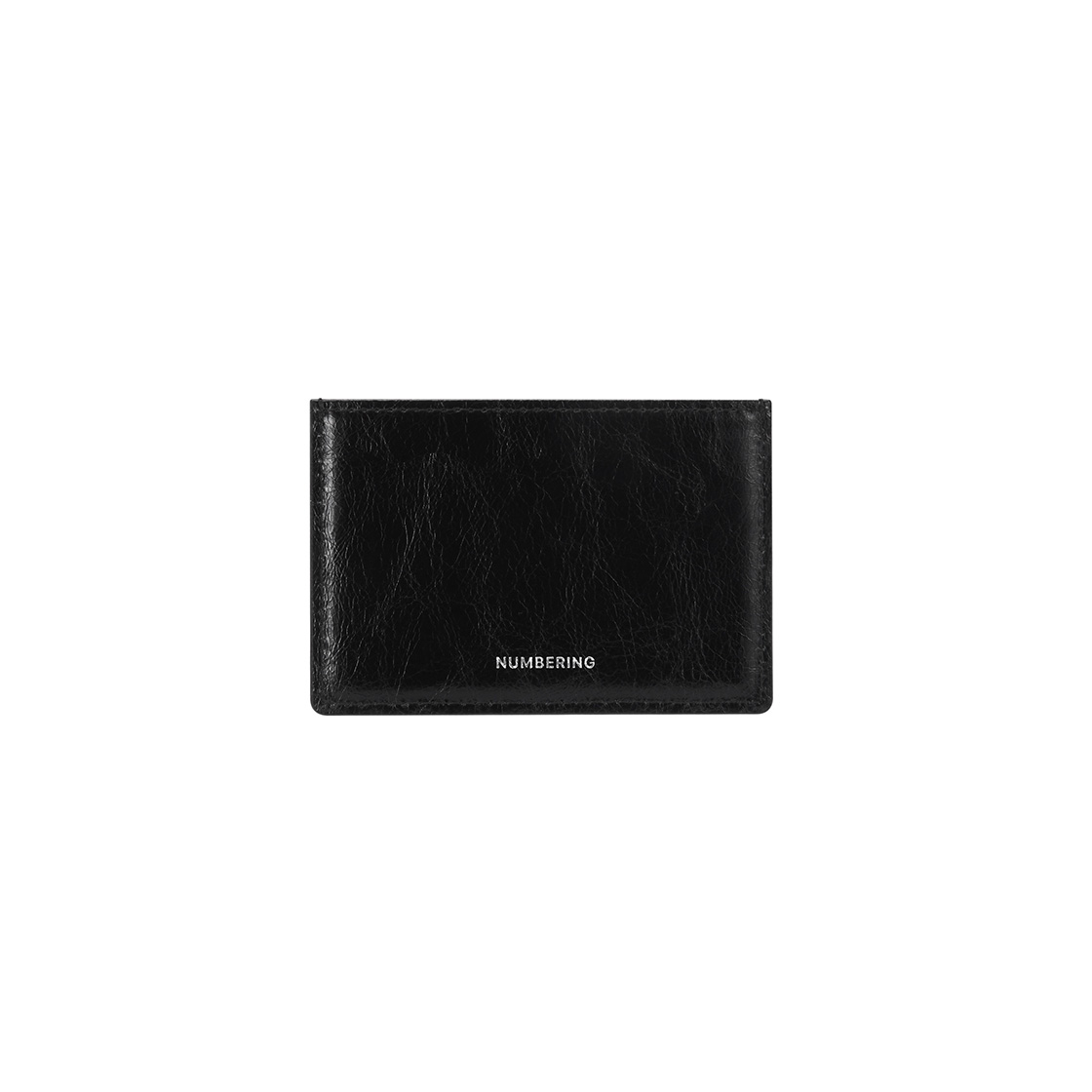 ★Numbering #1050 Cracked Leather Card Holder 넘버링 #1050 크랙 레더 카드 홀더 블랙/실버 | NUMBERING | KREAM