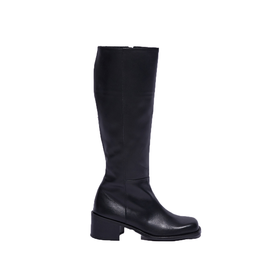 유지 포켓 롱부츠 3cm 소가죽 블랙(YUJI Pocket Longboots 3cm Cowskin Black)