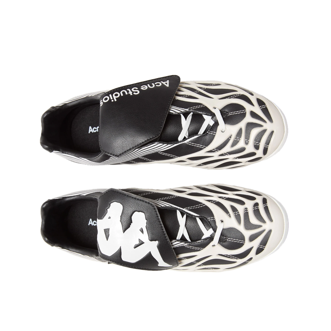 아크네 스튜디오 x 카파 레이스 업 스니커즈 블랙 화이트(Acne Studios x Kappa Lace Up Sneakers Black White) - 2