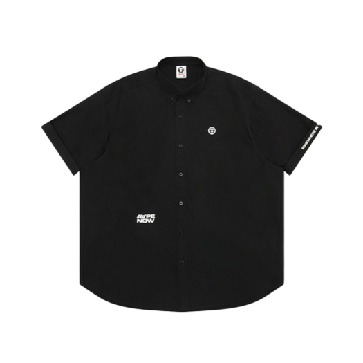 에이프 나우 쇼트 슬리브 셔츠 블랙 - 25SS