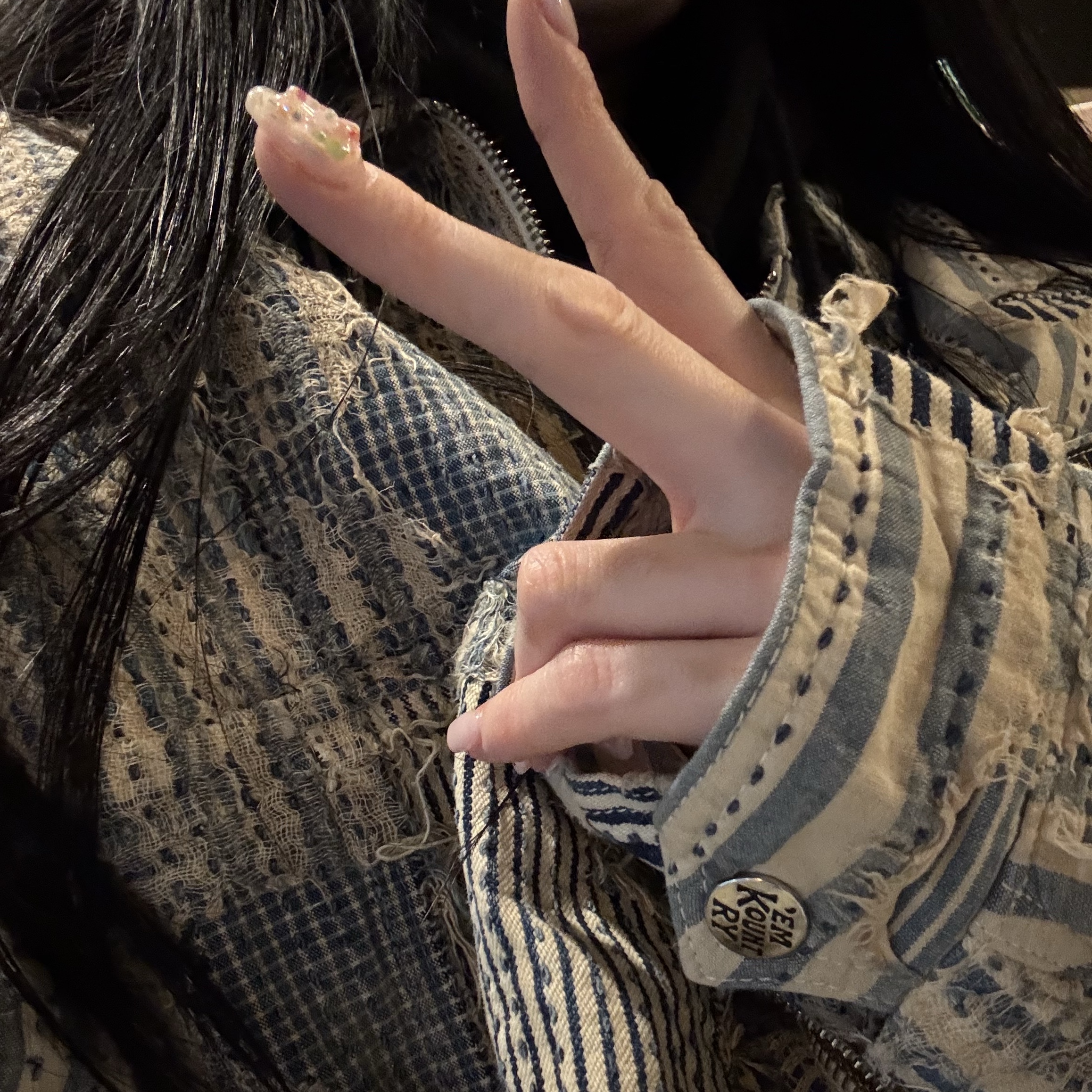 Kapital Liberty Boro Zip Up Hickory 착용 스타일 - 1