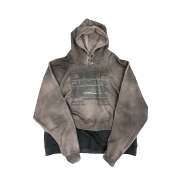DEFGARMENTS Rayered Def Print Hoodie Brown