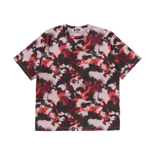 BAPE Map Camo Ape Head One Point Relaxed Fit T-Shirt Red