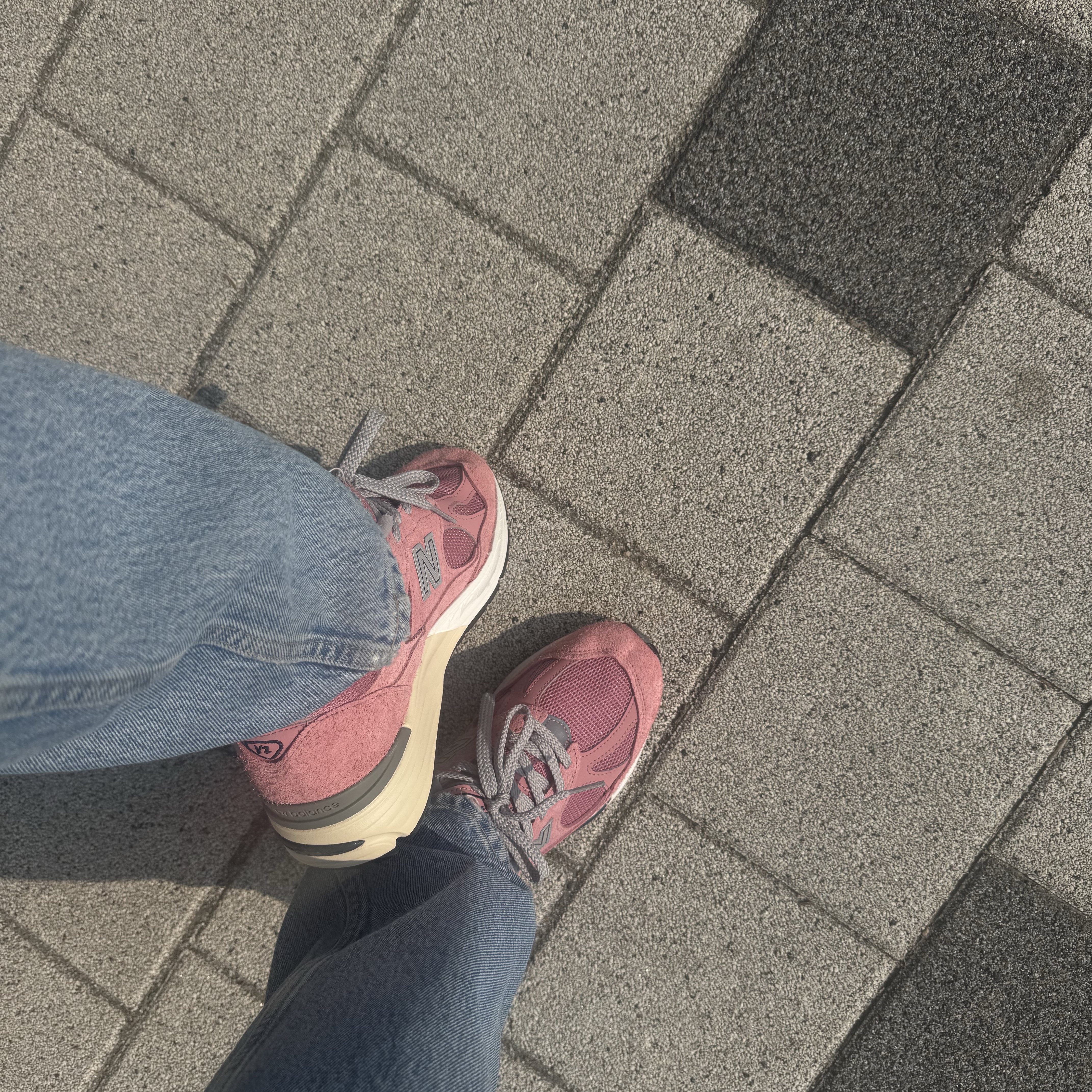 New Balance 991v2 Made in UK Brandied Apricot 착용 스타일