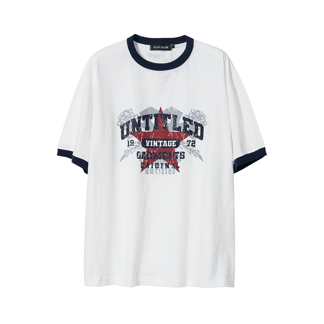 TT0091-1 Flavorism VTG Graphic Linger T-Shirt White