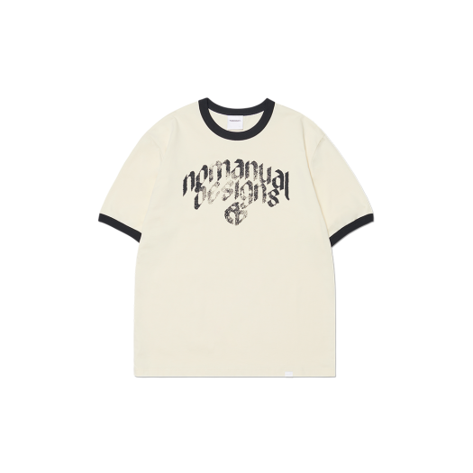 NMSS52TS19OTM NOMANUAL N.D Ringer T-Shirt Cream