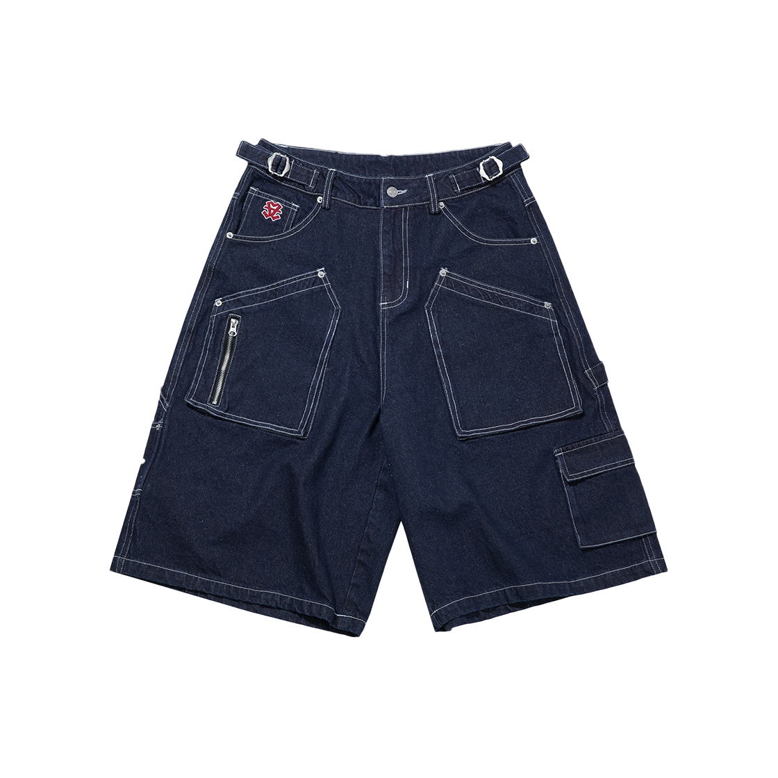 TP0061-1 Flavorism Carpenter Bermuda Denim Pants Indigo - #2
