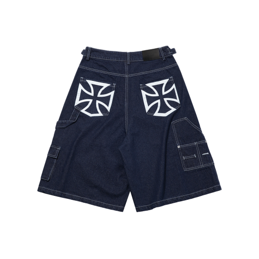 TP0061-1 Flavorism Carpenter Bermuda Denim Pants Indigo