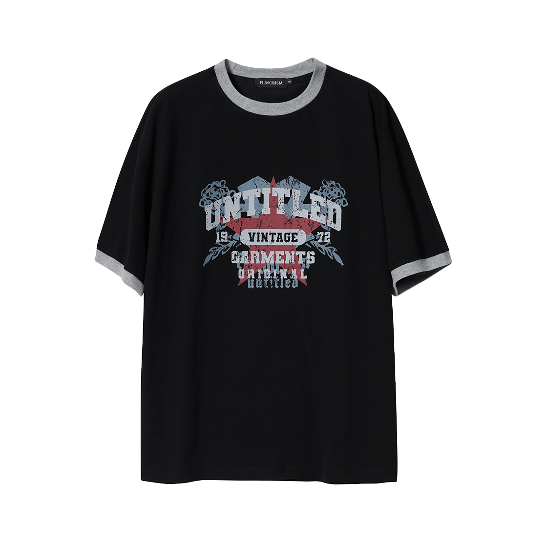 TT0091 Flavorism VTG Graphic Linger T-Shirt Black