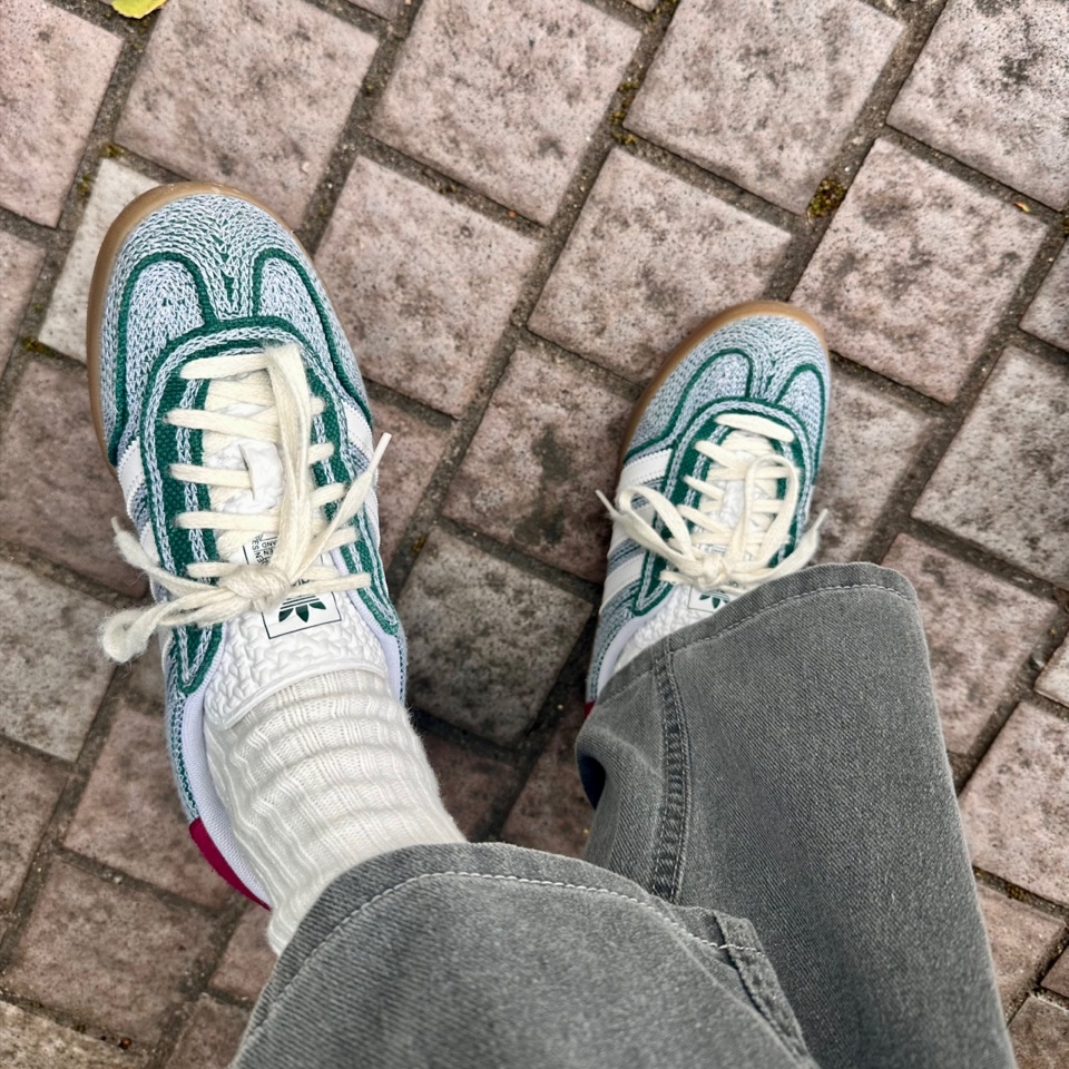 Adidas x Sean Wotherspoon Gazelle Indoor Collegiate Green Cloud White 착용 스타일 - 2