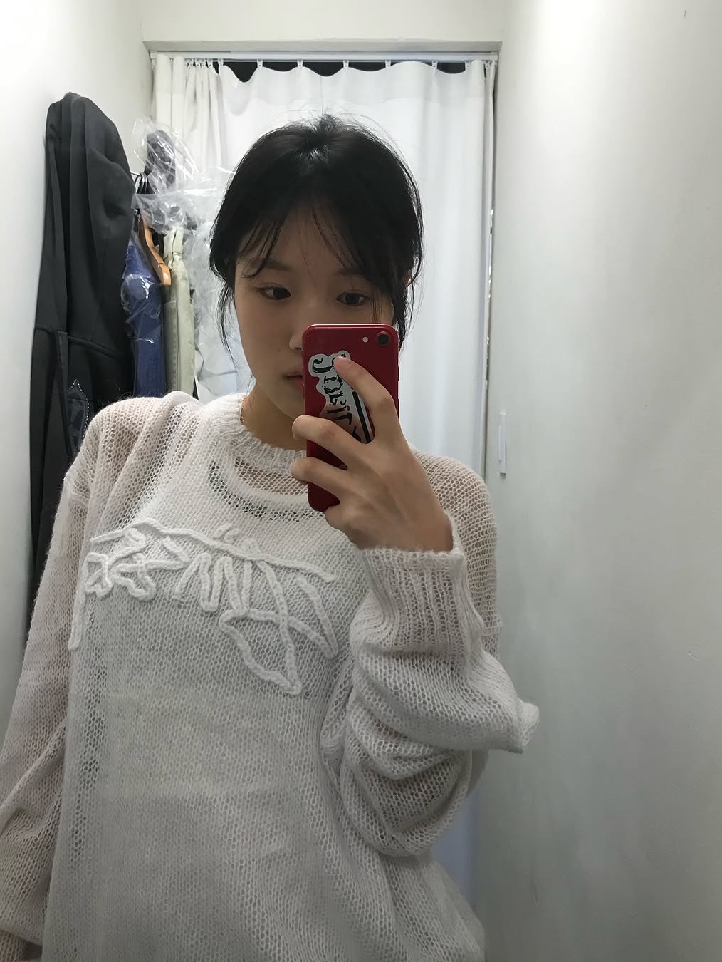 Chrome Hearts Love You Rib Tank White, Stussy S Loose Knit Sweater Blue 착용 스타일 - 7