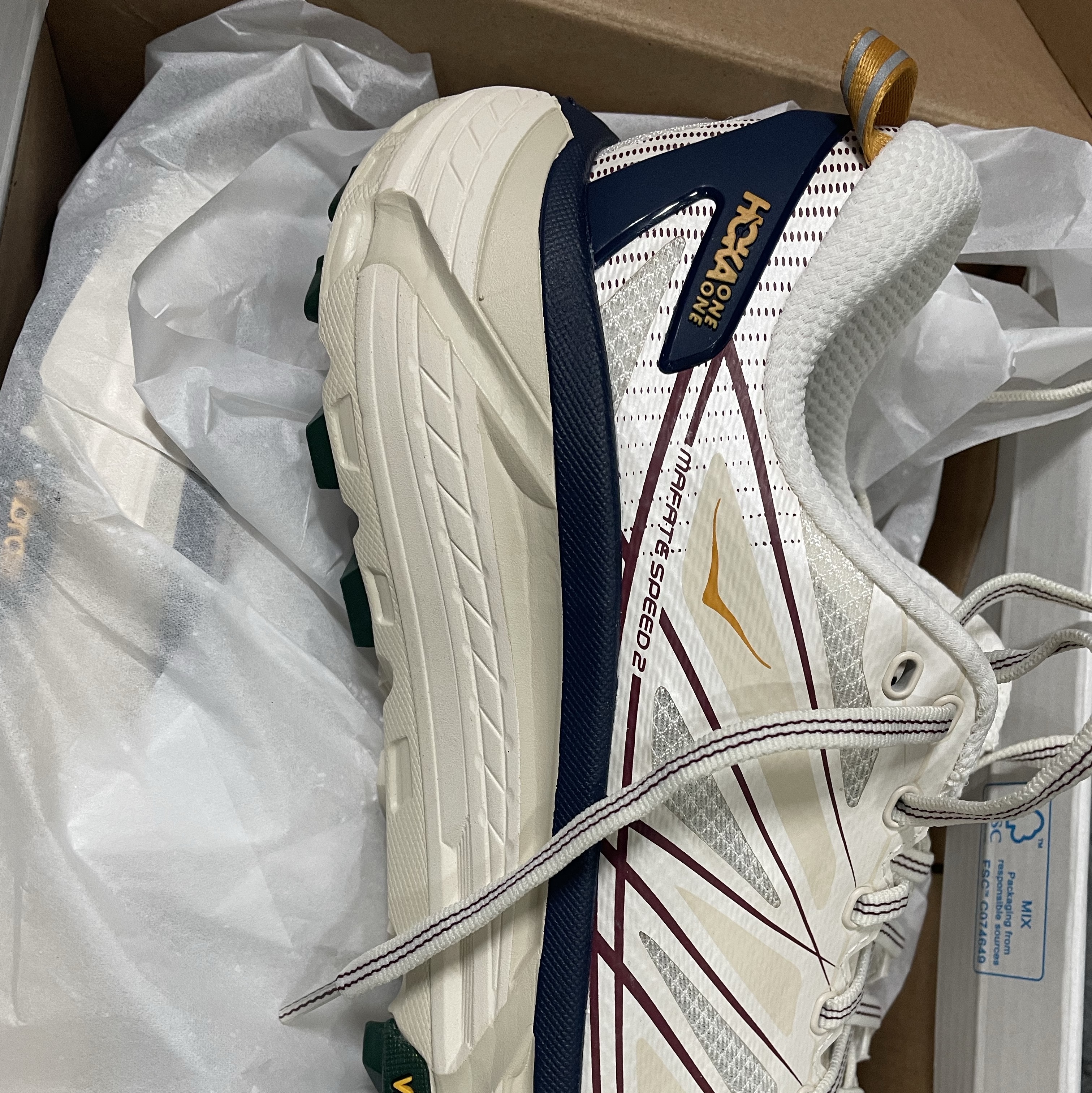 Hoka Mafate Speed 2 Alabaster Oat Milk 착용 스타일 - 1
