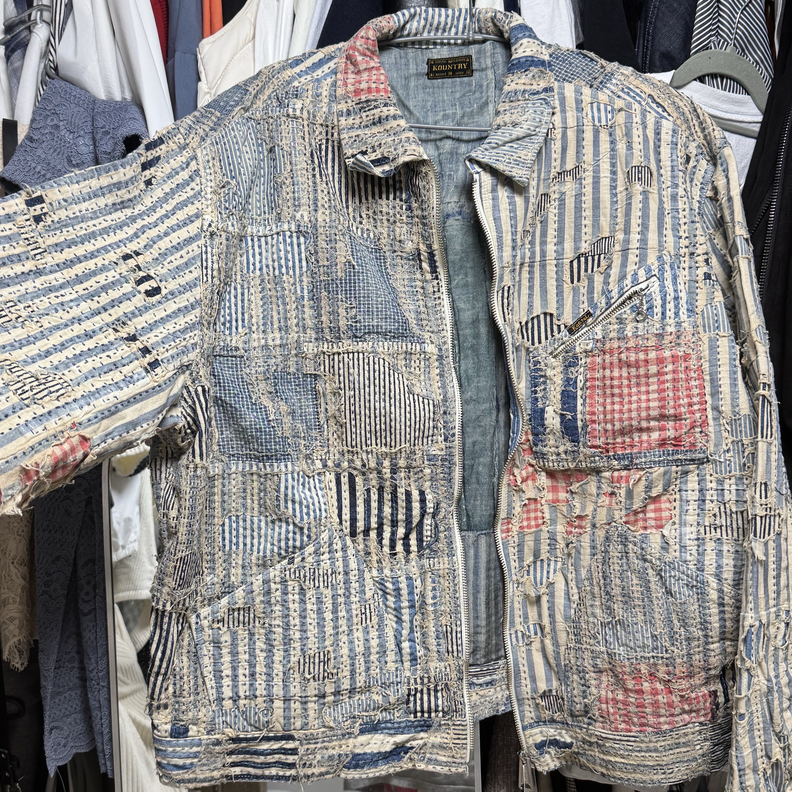 Kapital Liberty Boro Zip Up Hickory 착용 스타일 - 2