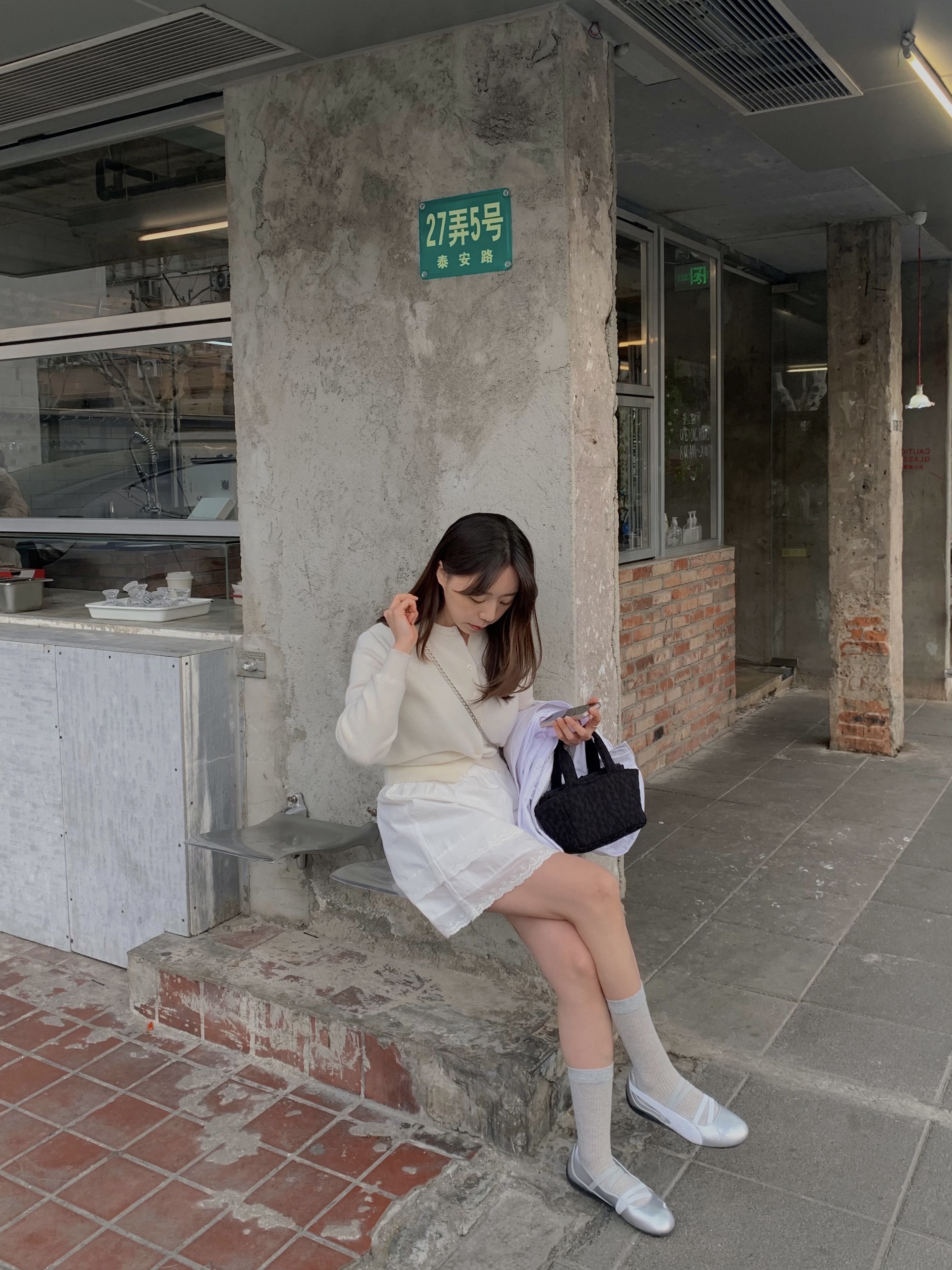 (W) Puma Speedcat Ballet Metallic Puma Silver Puma White 착용 스타일