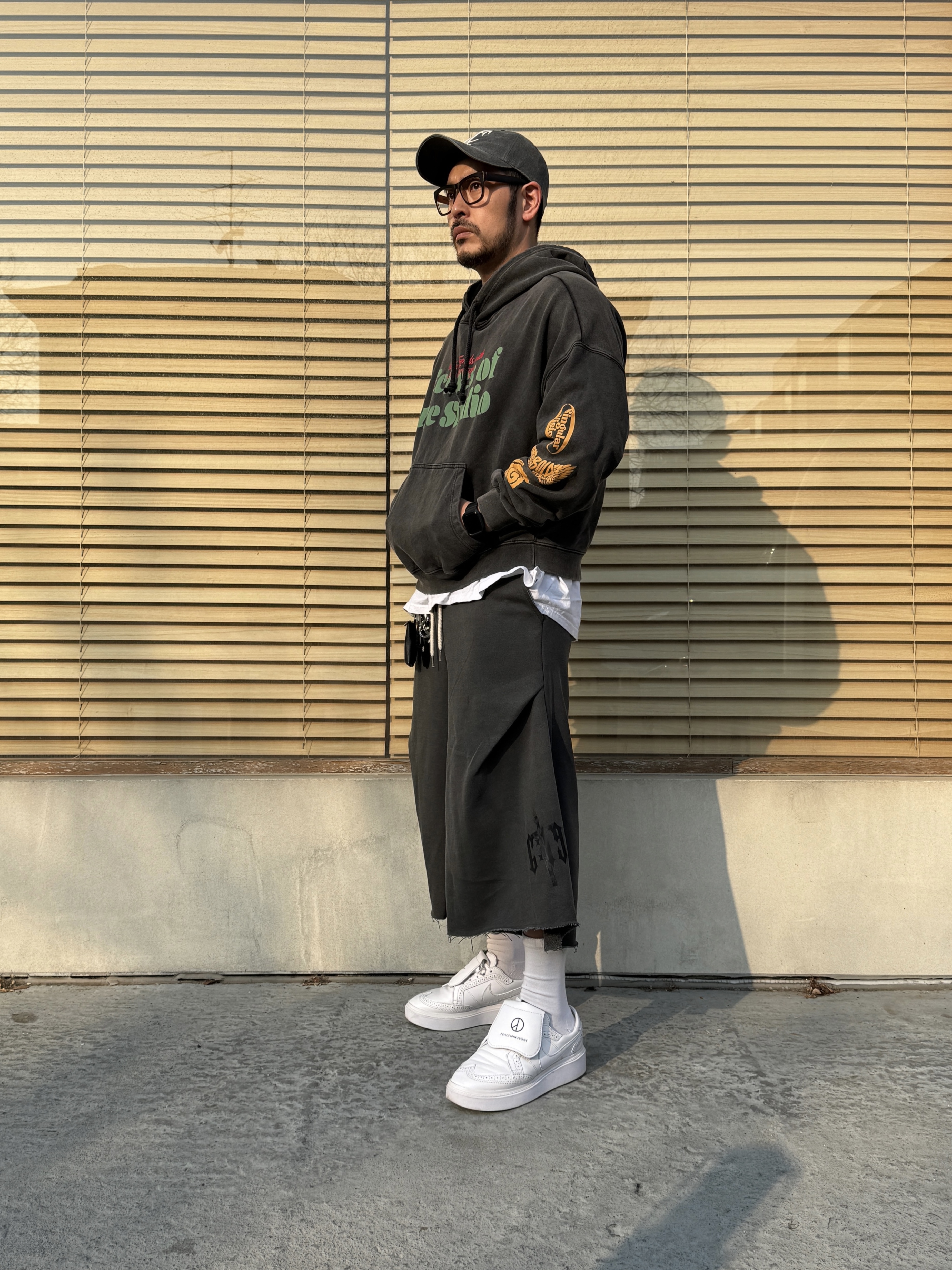 Nike x Peaceminusone Kwondo1 White 착용 스타일 - 1