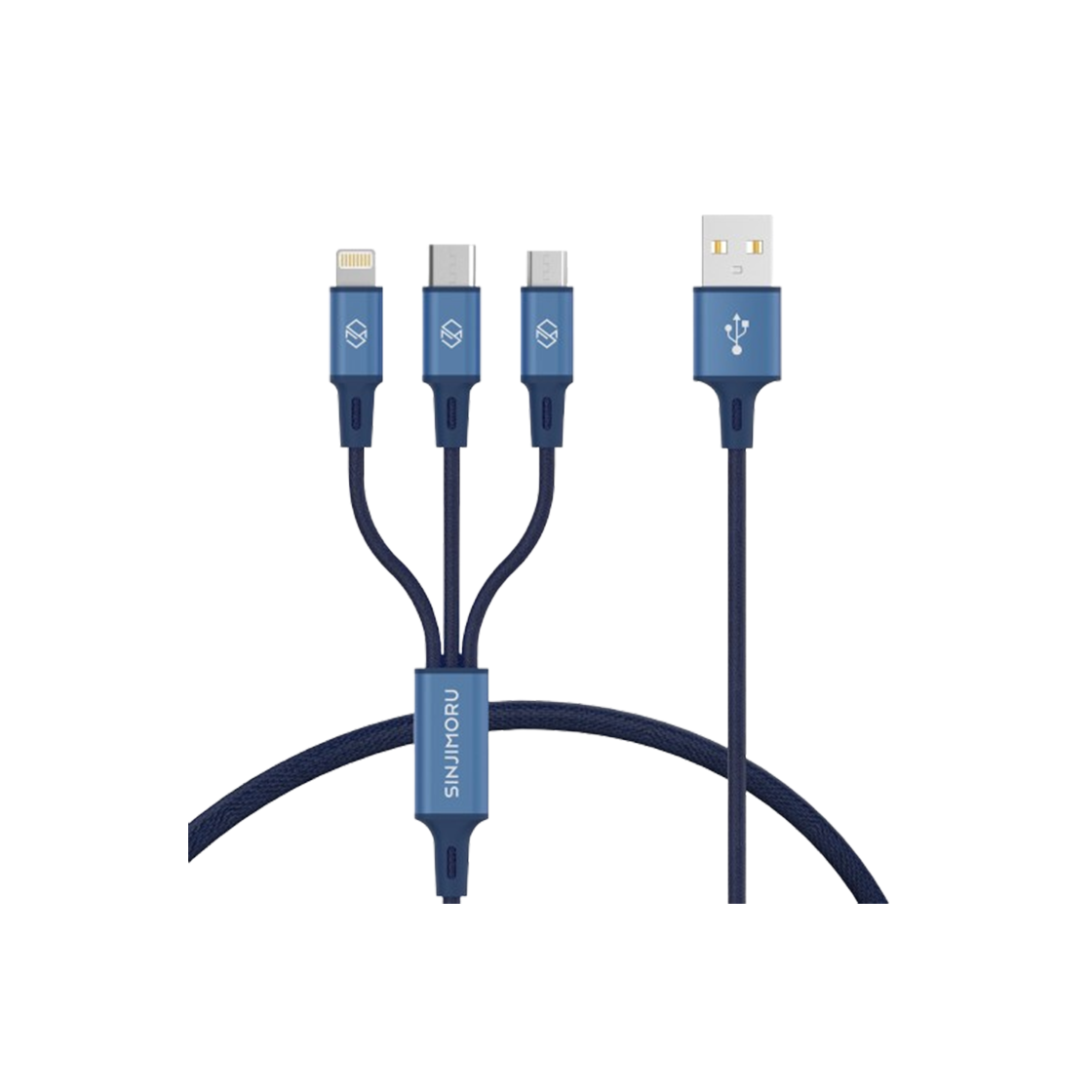 S250500007 SINJIMORU 3-in-1 QC 3.0 Quick Charging USB Cable 0.7M - #2