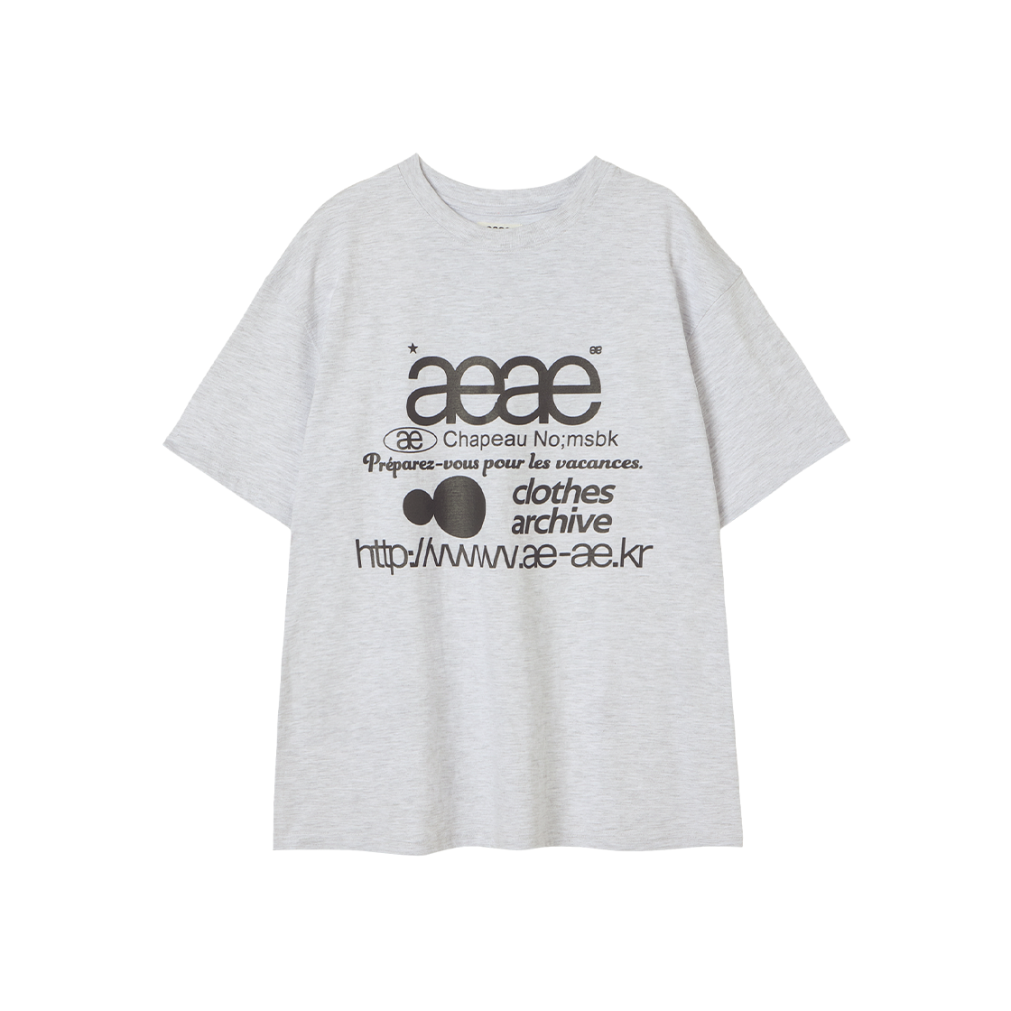 에이이에이이 웹 로고 티셔츠 라이트 그레이(AEAE Web Logo T-Shirts Light Grey)