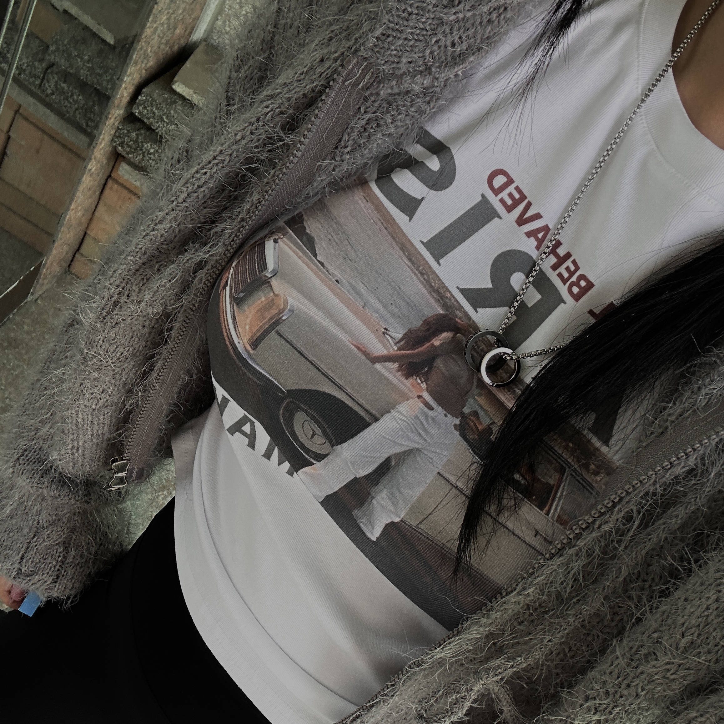 Diesel Dx1168040 Stainless Steel Double Pendant Necklace Silver 착용 스타일