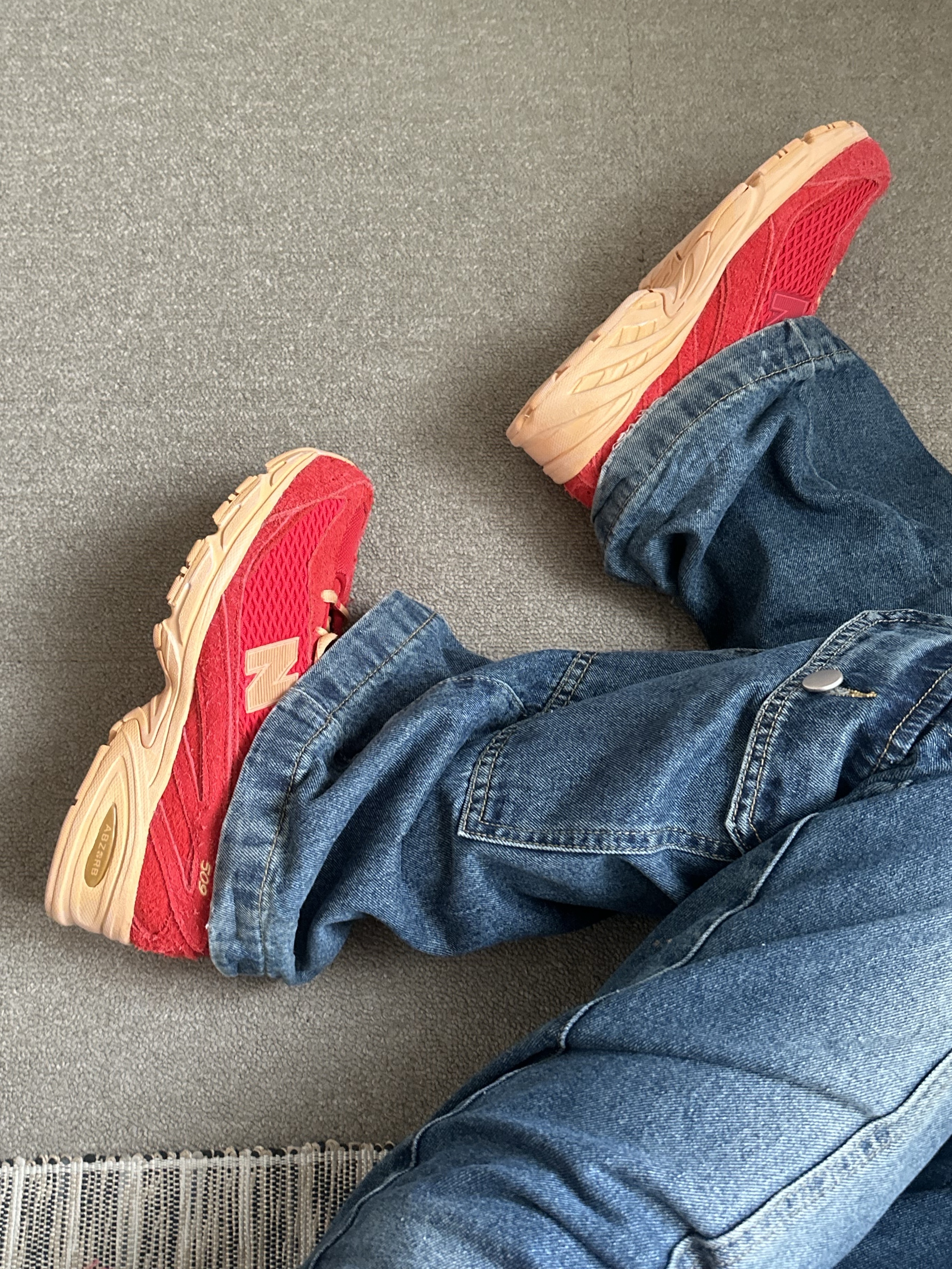 New Balance 509 Deep Red, Zara x Andersson Bell Jacquard Lace Sweater Multicolor 착용 스타일 - 5