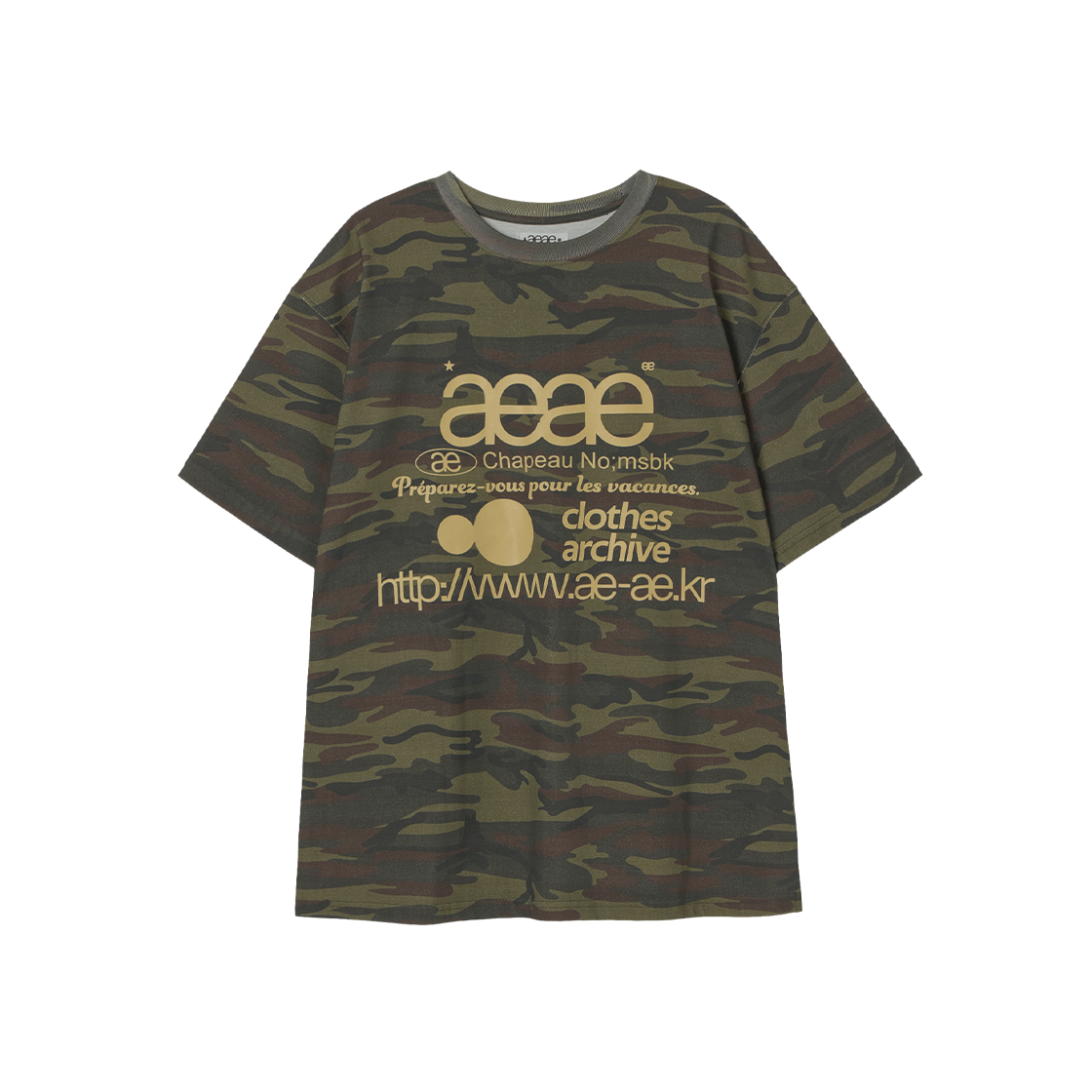 에이이에이이 웹 로고 티셔츠 카모(AEAE Web Logo T-Shirts Camo)