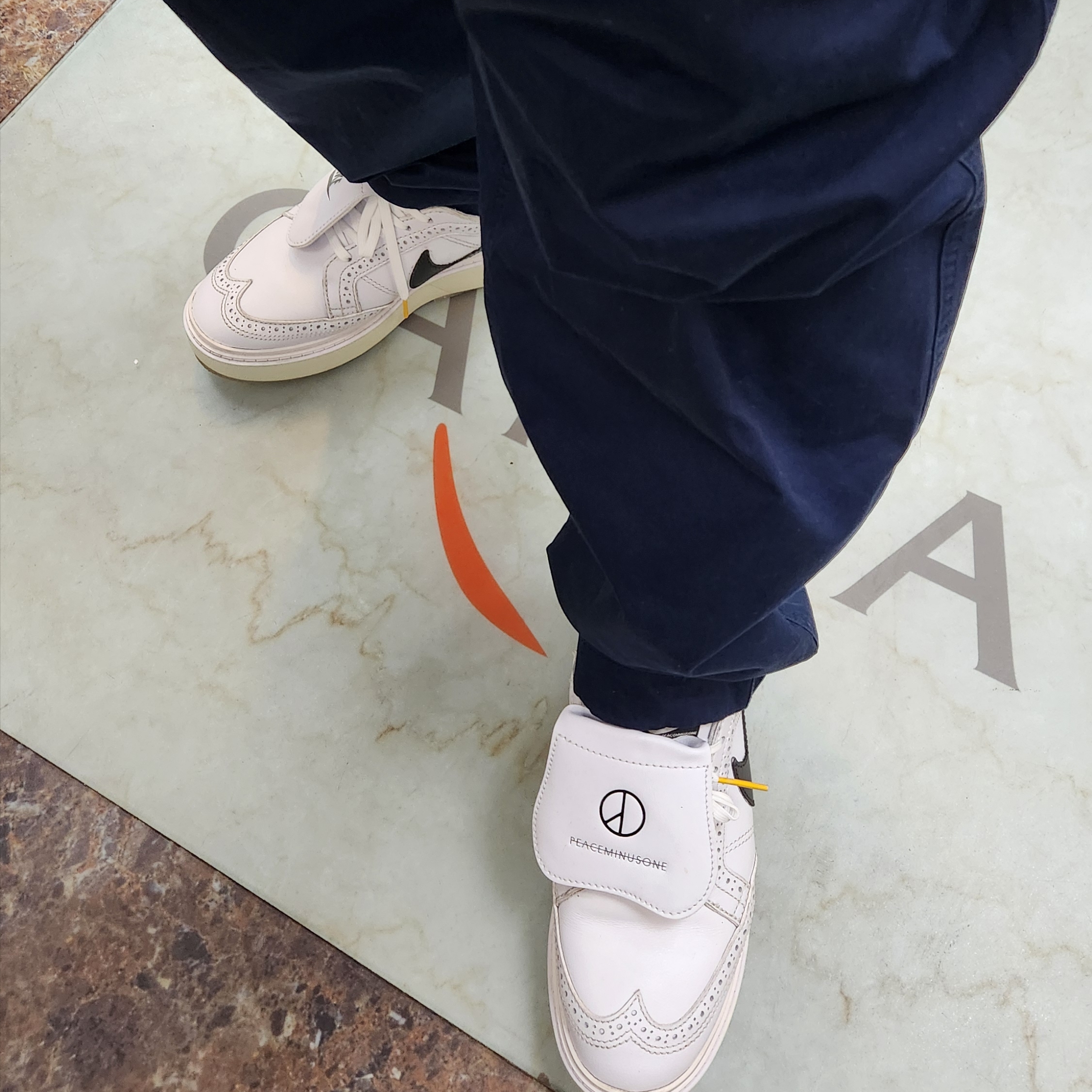 Nike x Peaceminusone Kwondo1 White 착용 스타일