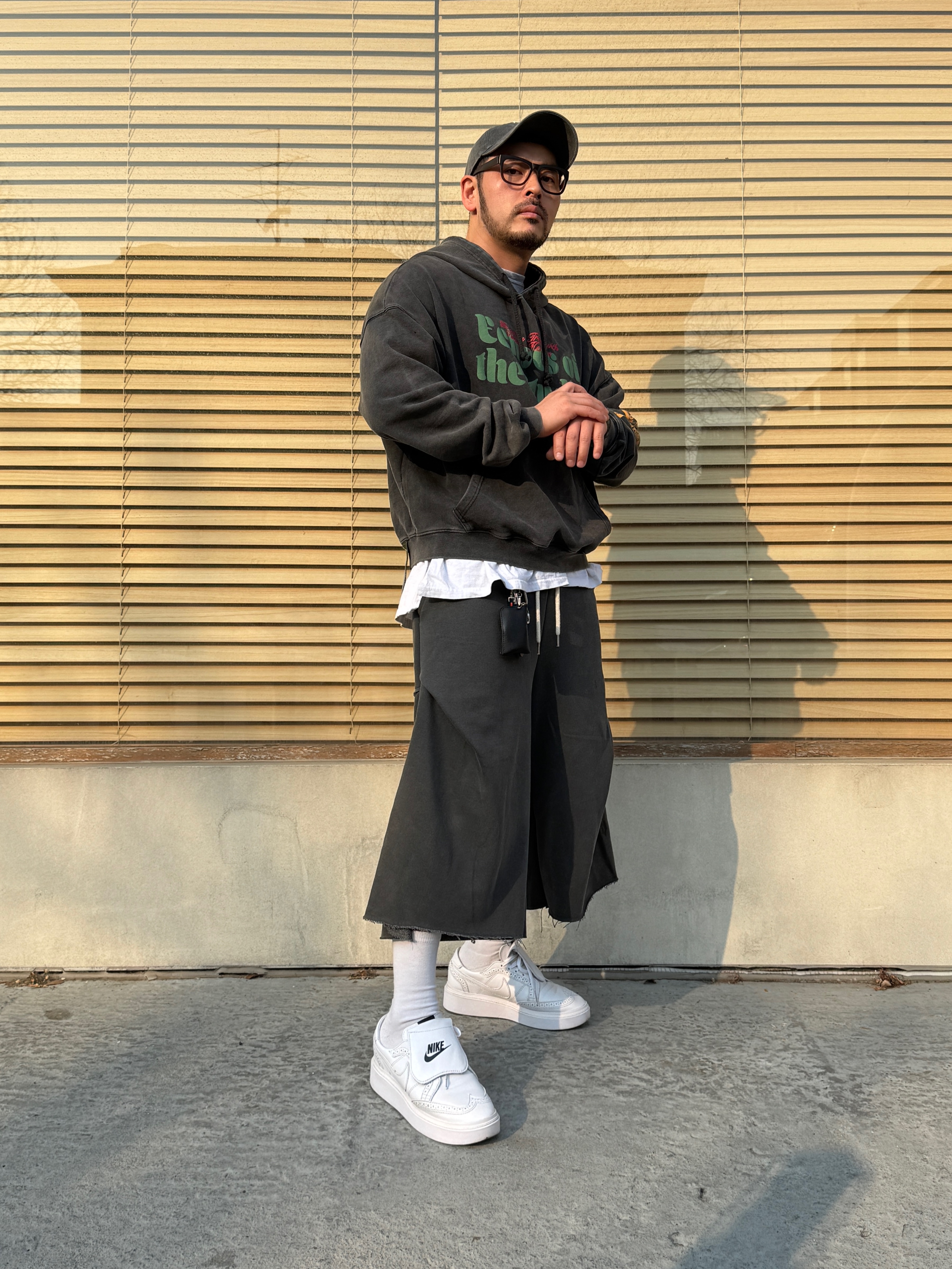 Nike x Peaceminusone Kwondo1 White 착용 스타일 - 2