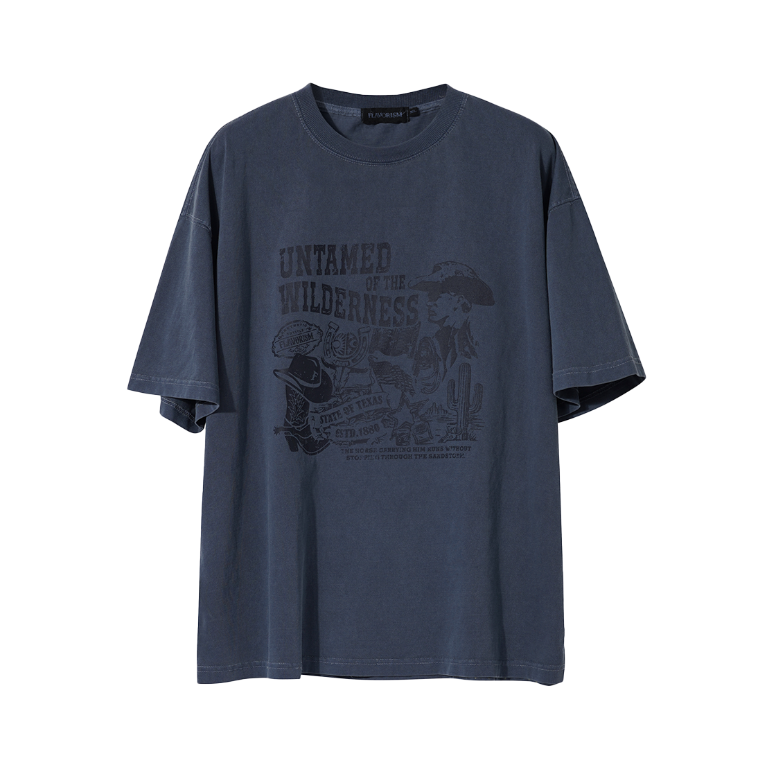 플레이버리즘 윌더니스 피그먼트 티셔츠 블루(Flavorism Wilderness Pigment T-Shirt Blue)