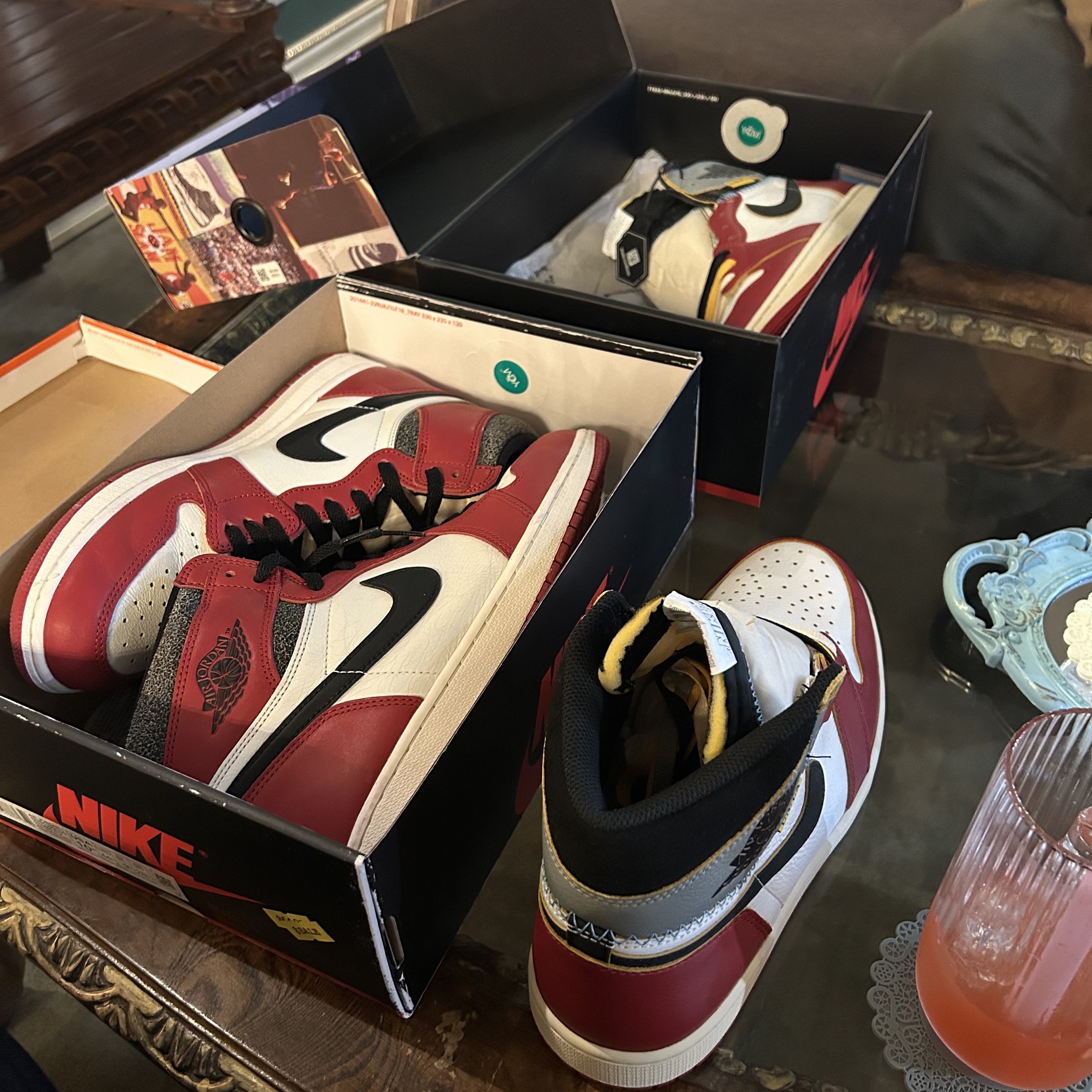 Jordan 1 x Union Retro High OG Chicago Shadow, Jordan 1 Retro High OG Chicago 2022 착용 스타일 - 1