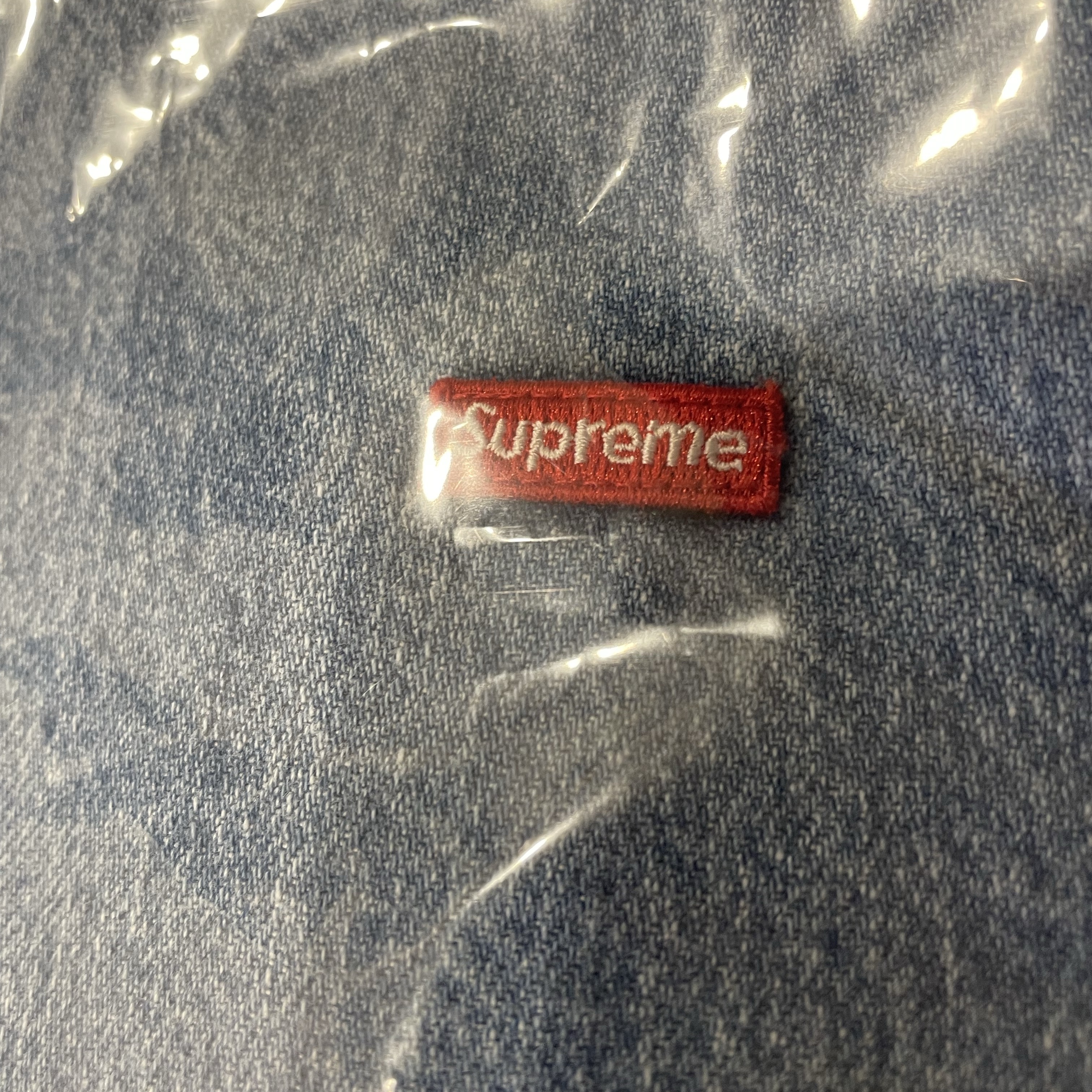 Supreme Small Box Denim Shirt Washed Indigo - 25SS 착용 스타일 - 2