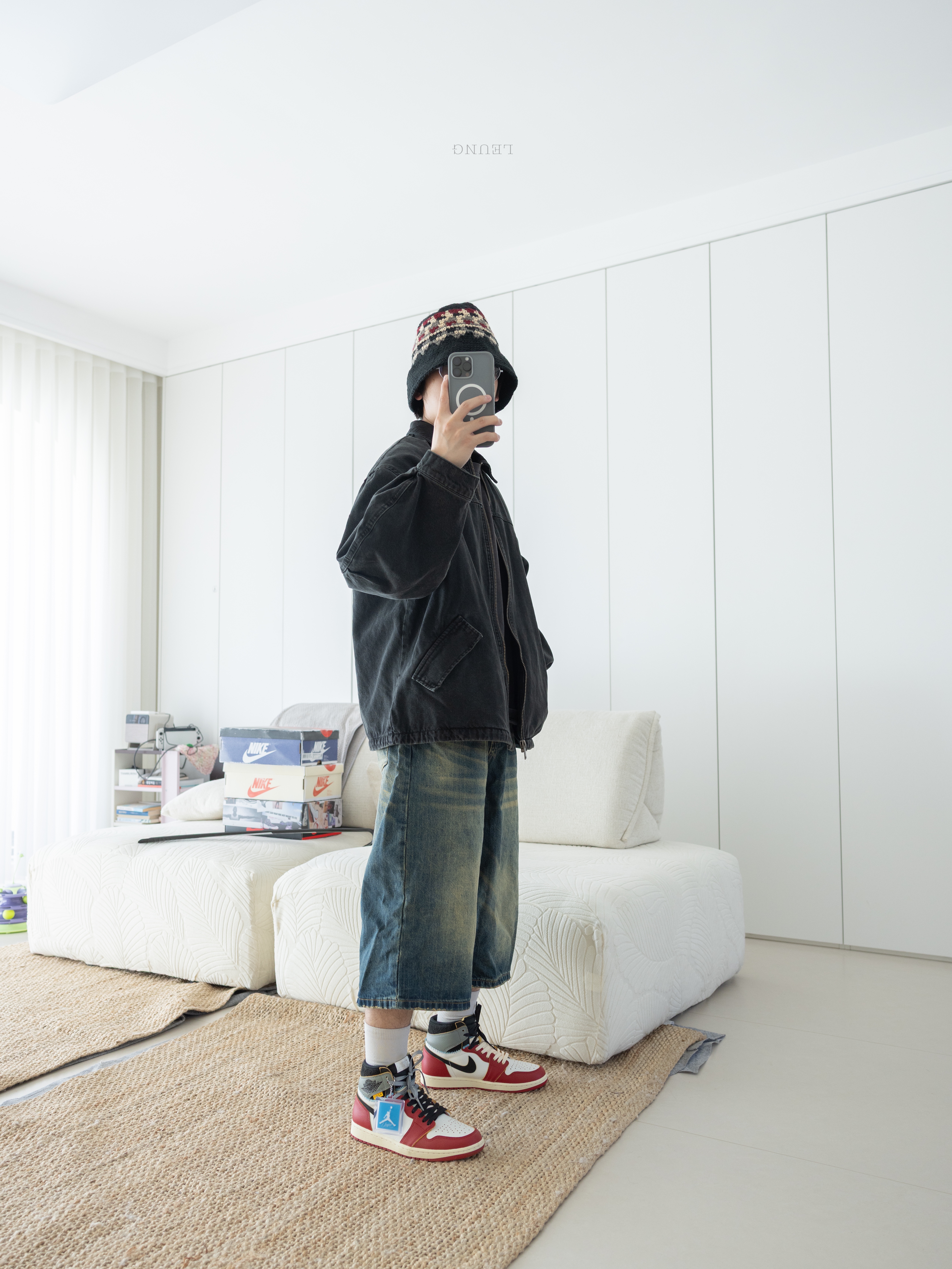 Jordan 1 x Union Retro High OG Chicago Shadow 착용 스타일 - 2