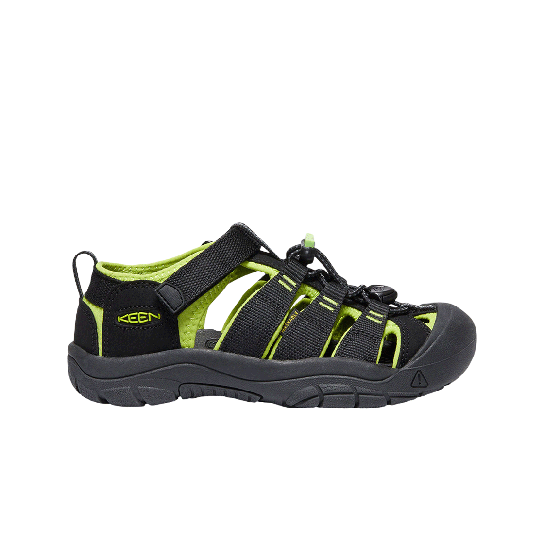 킨 뉴포트 H2 주니어 샌들 블랙/라임 그린