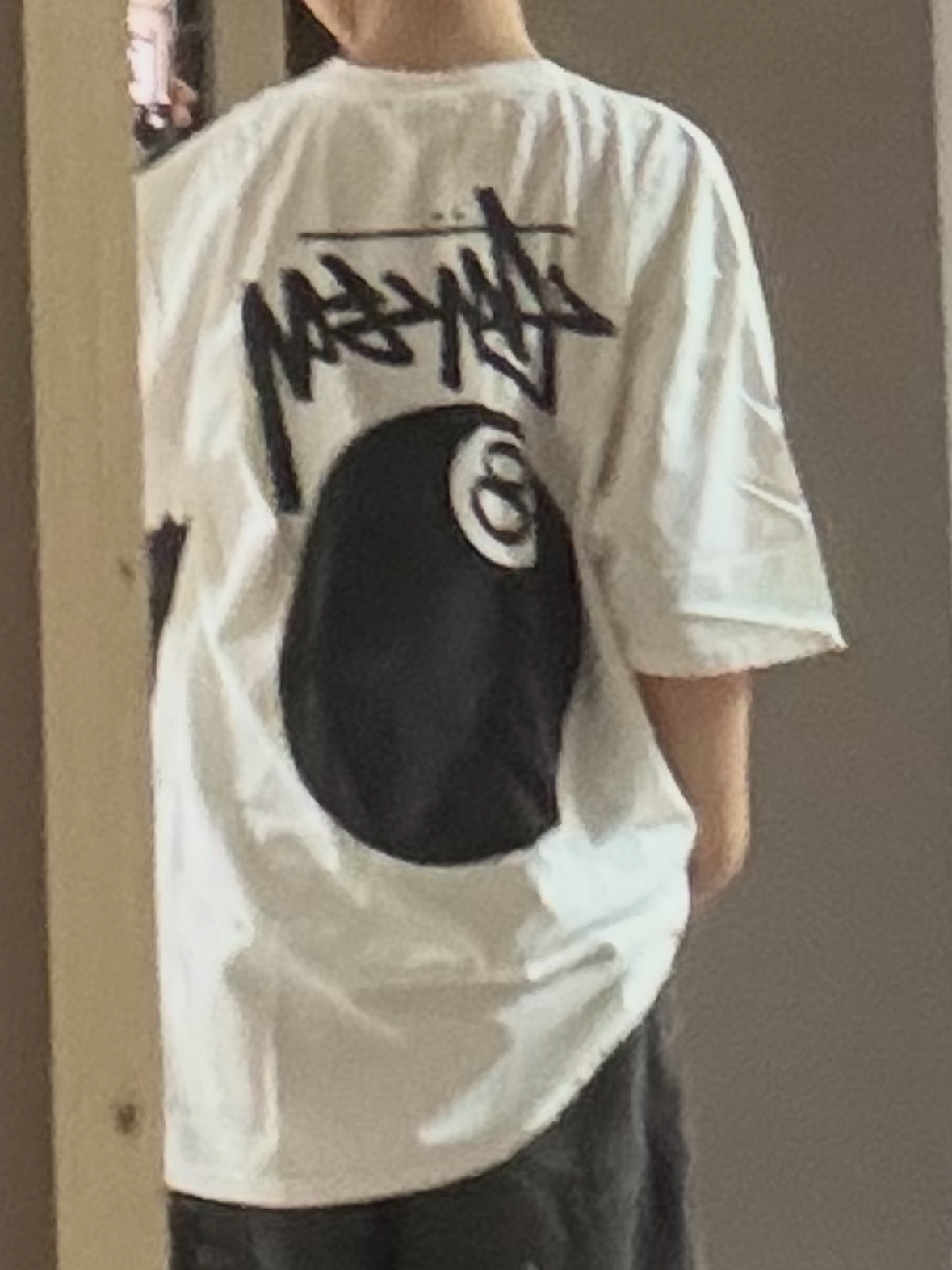 Stussy 8 Ball Pigment Dyed T-Shirt Natural 착용 스타일